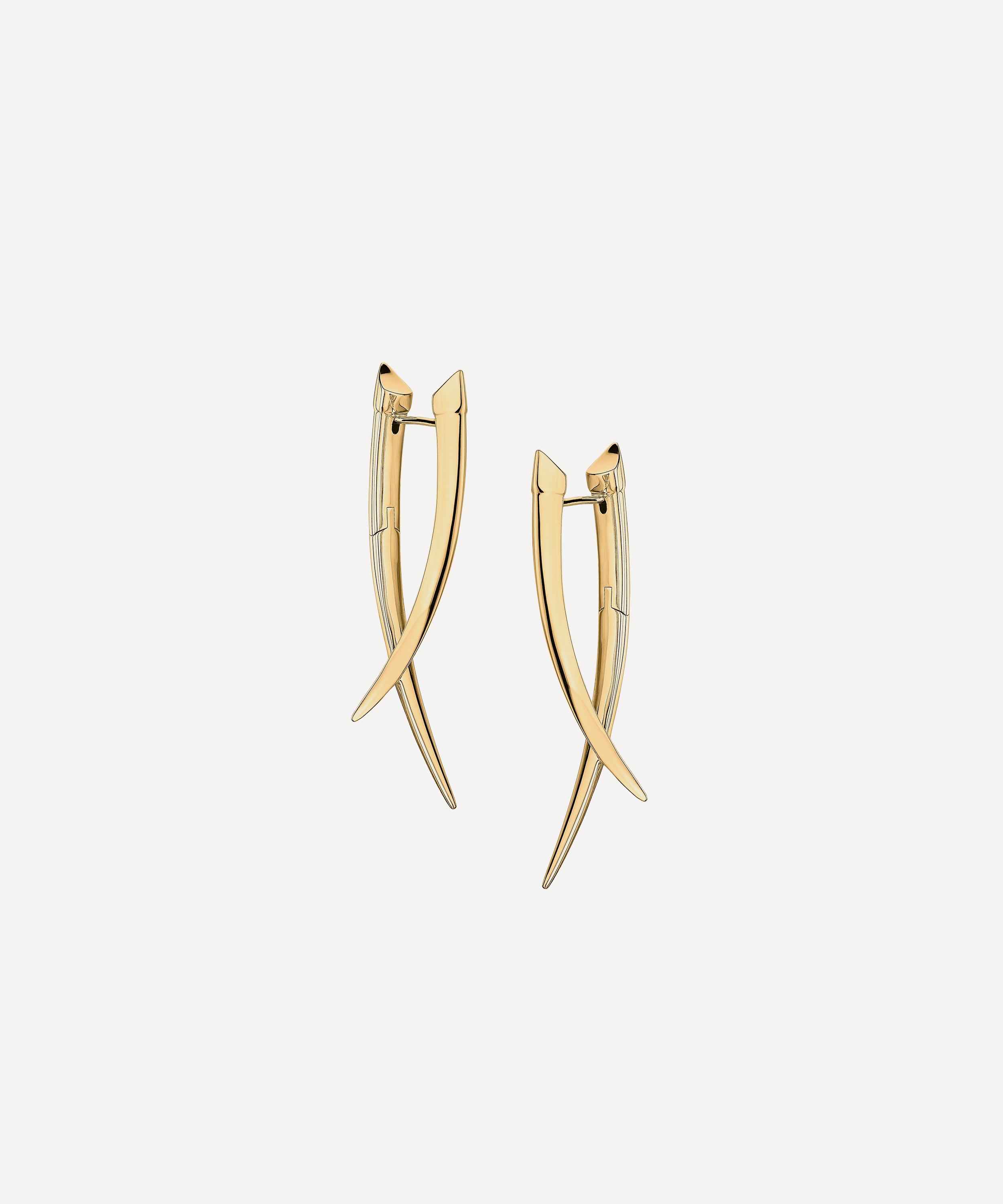Shaun Leane 18ct Gold Vermeil Sabre Crossover Earrings