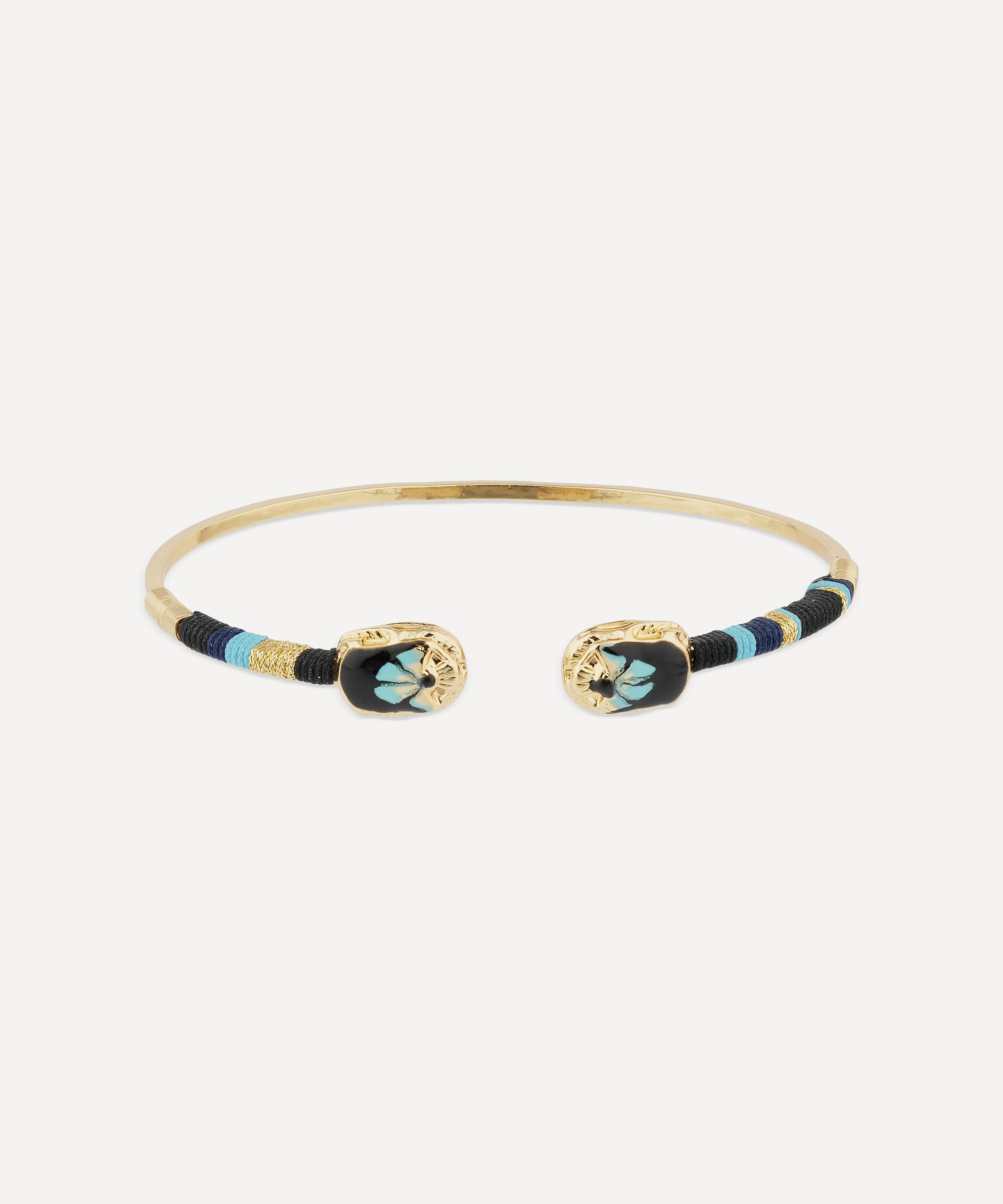 Gas Bijoux Gold-plated Duality Small Scarab Bangle Bracelet