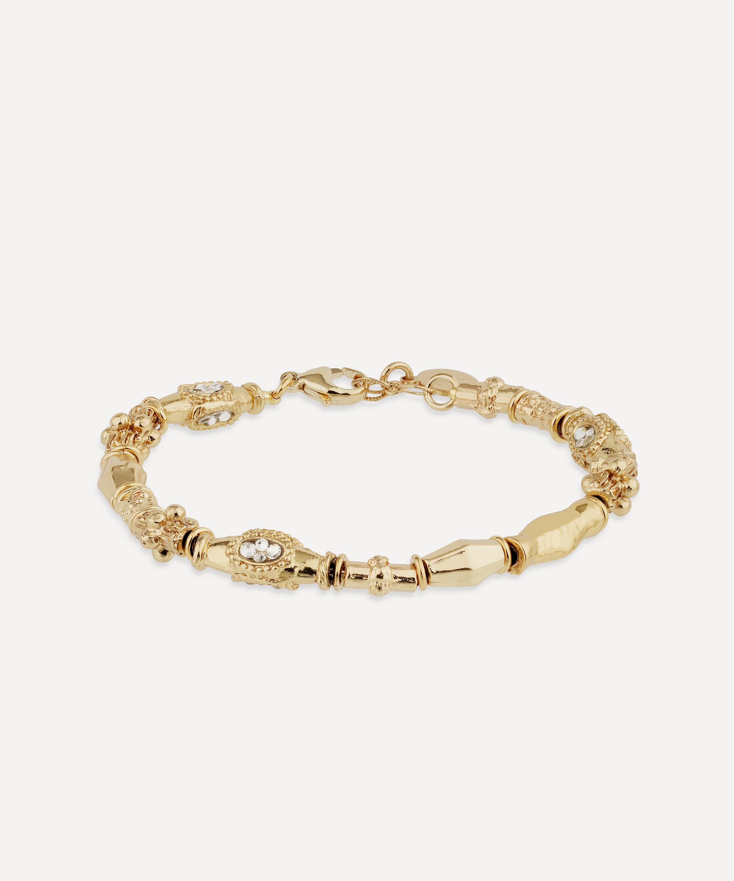 Gas Bijoux Gold-plated Kali Rhinestone Bead Bracelet