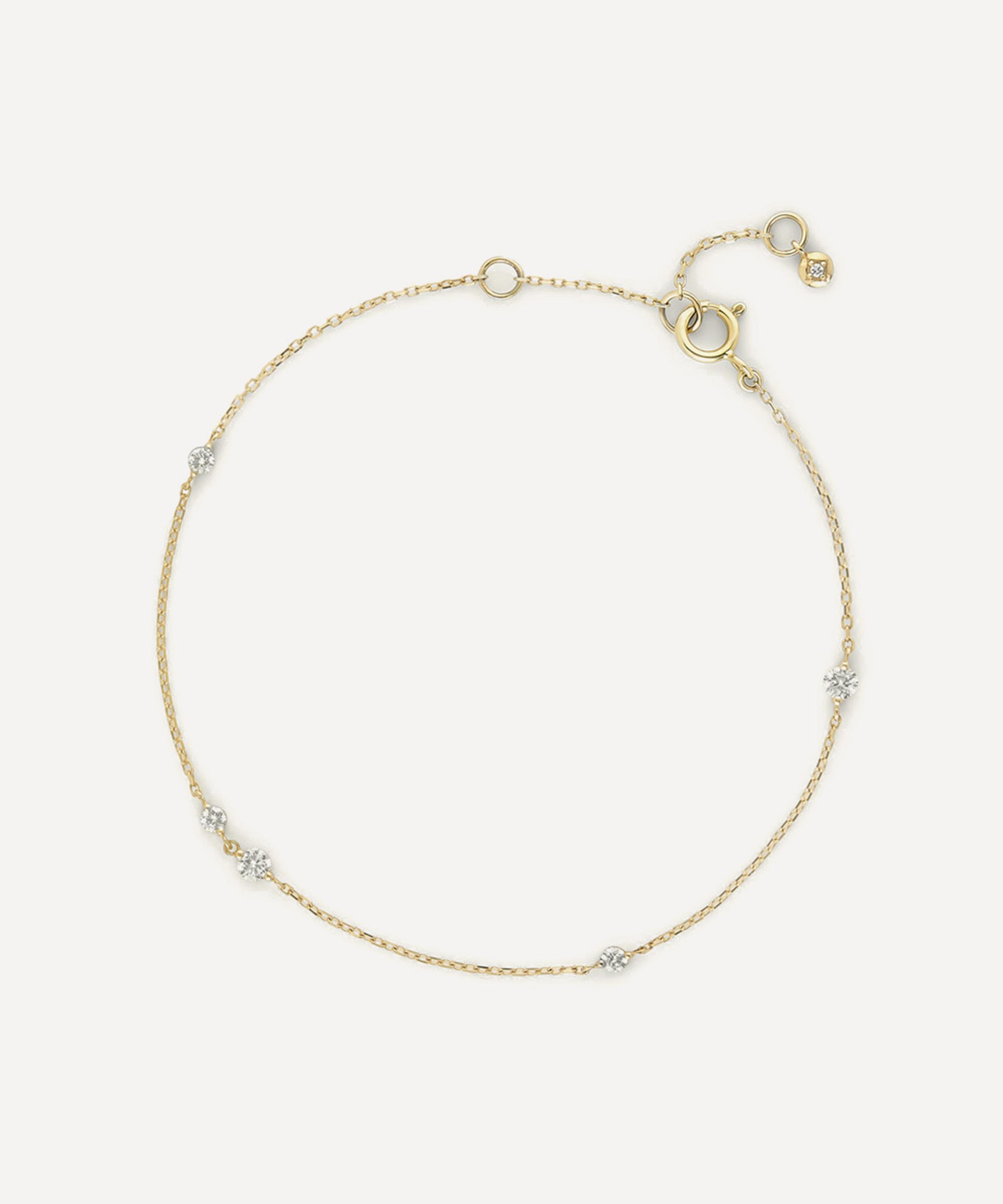 Dinny Hall 9ct Gold Shuga Asymmetric Lab-grown Diamond Bracelet