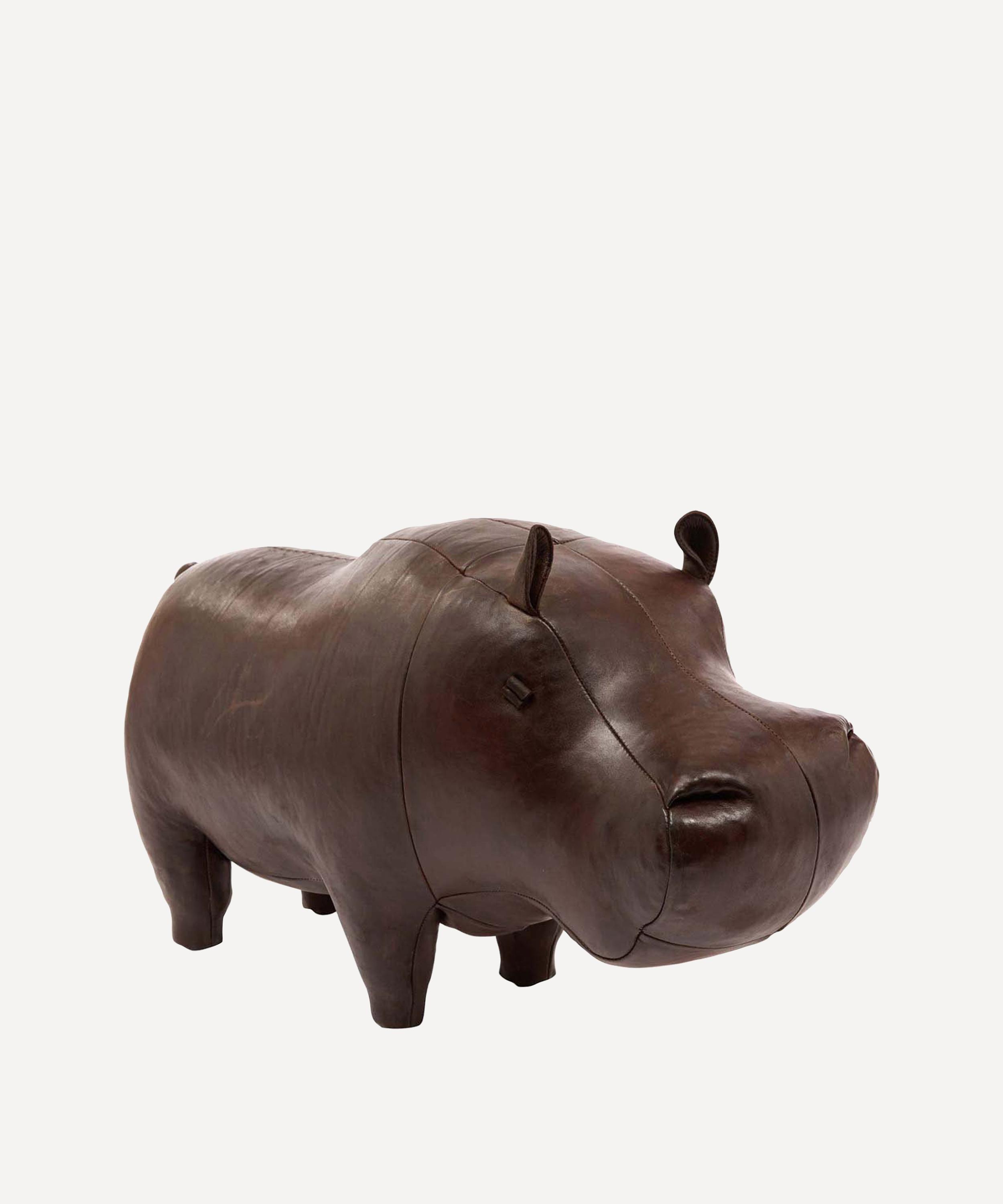 Omersa Medium Leather Hippopotamus | Brown