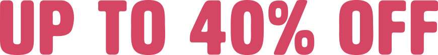 Up to 40% off