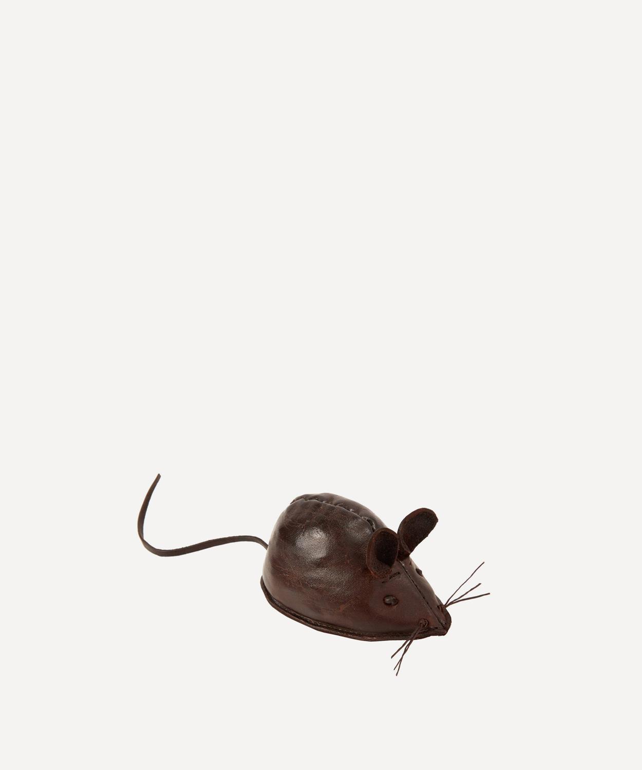 Omersa Miniature Leather Mouse | Brown