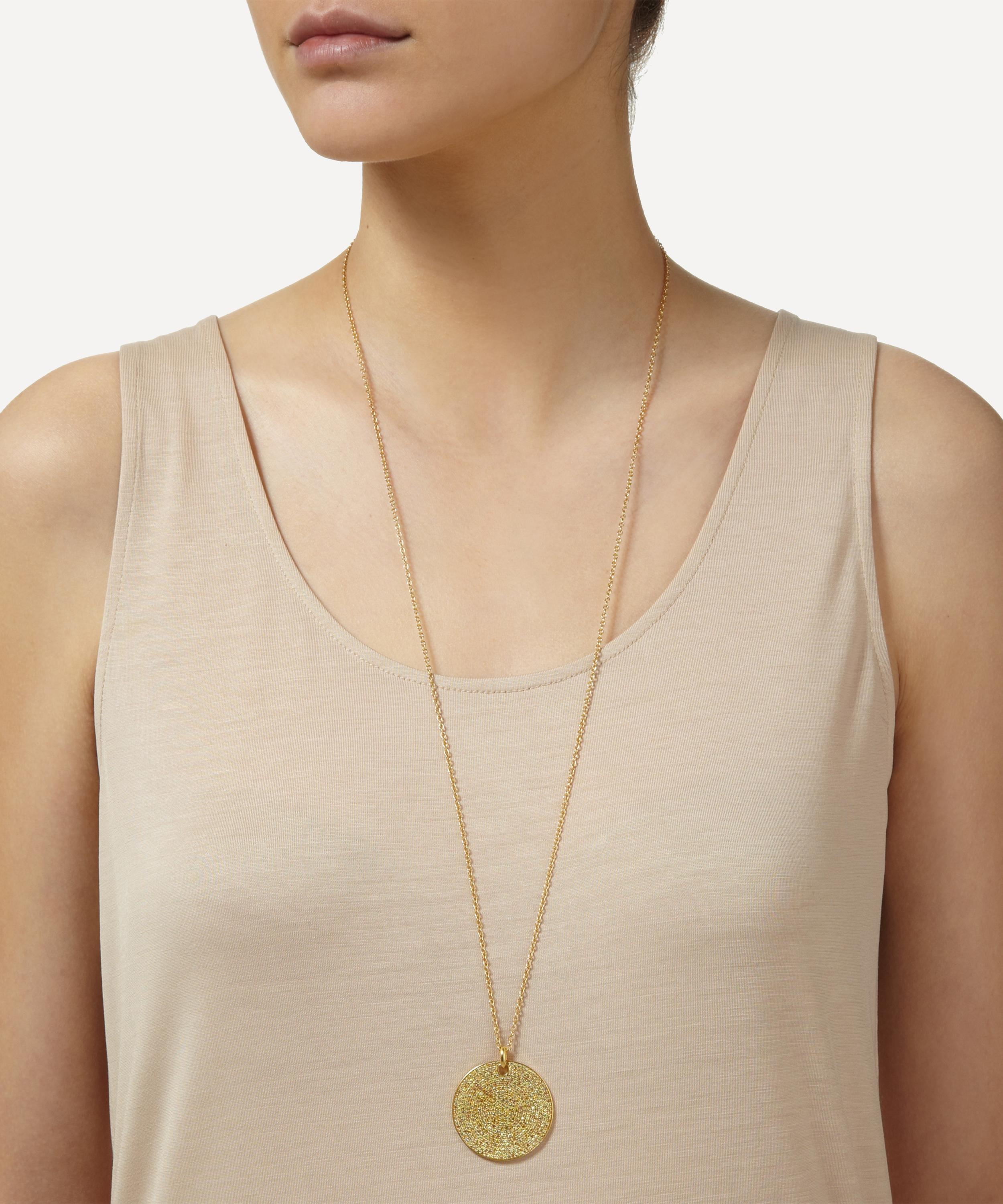 Monica Vinader Gold Plated Vermeil Silver 32' Rolo Chain Necklace In Gold