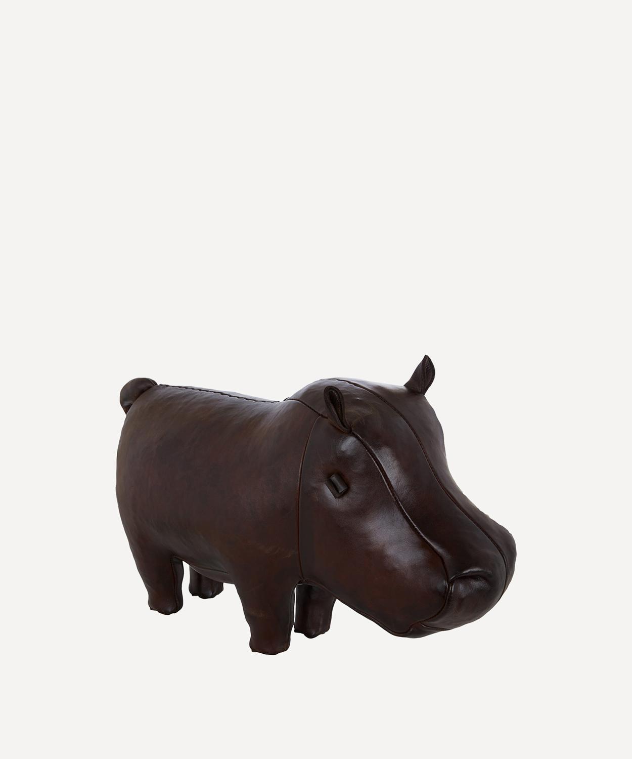 Omersa Small Leather Hippopotamus | Brown