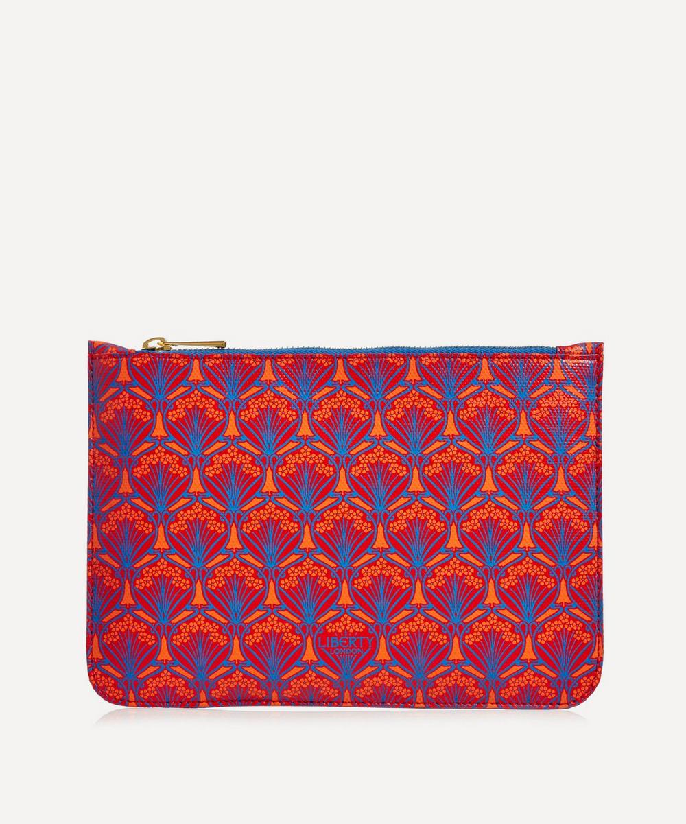 Liberty London Medium Pouch In Iphis Canvas In Red