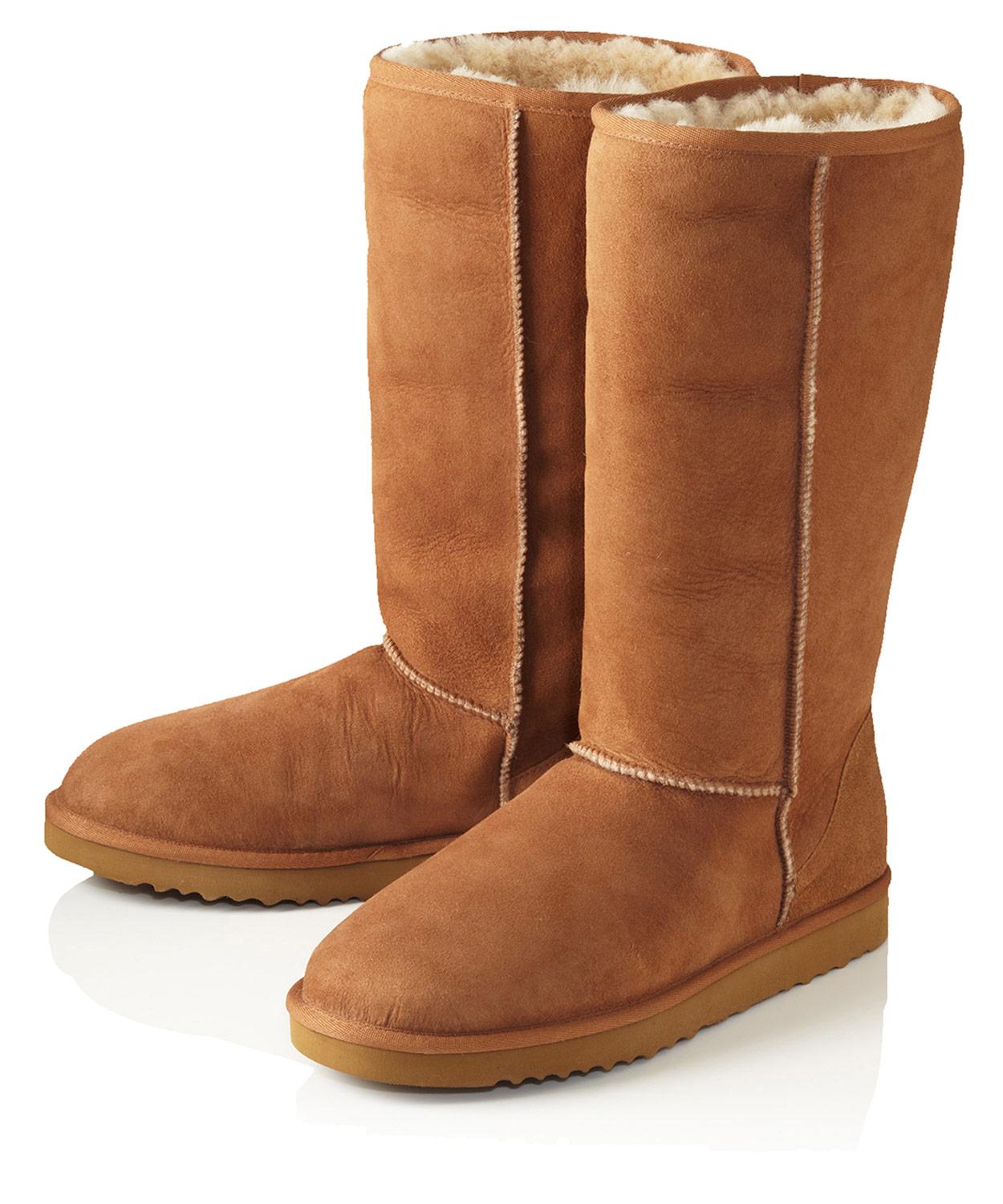 sheepskin thigh boots