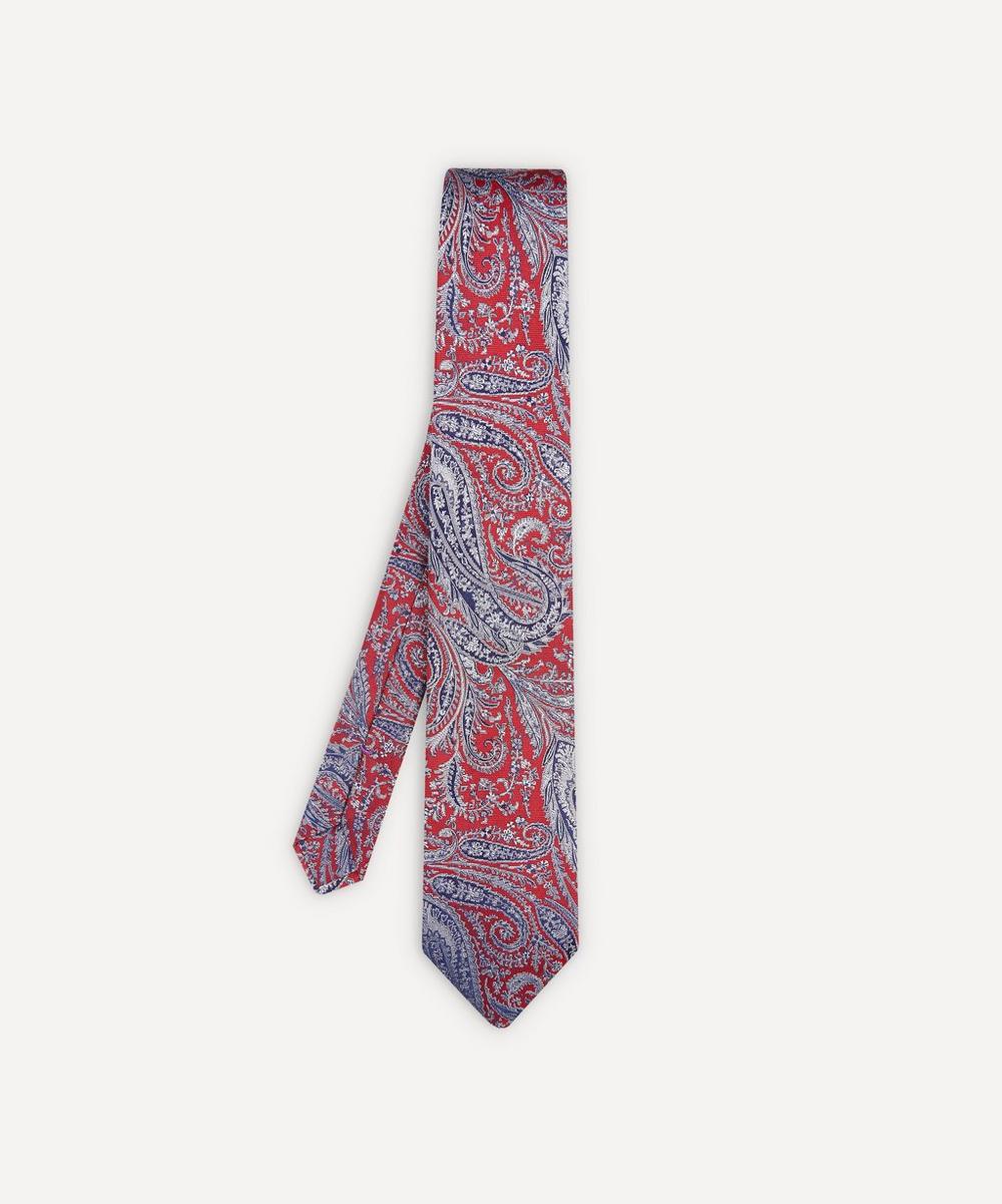 Liberty London Felix Raisen Woven Silk Tie In Red