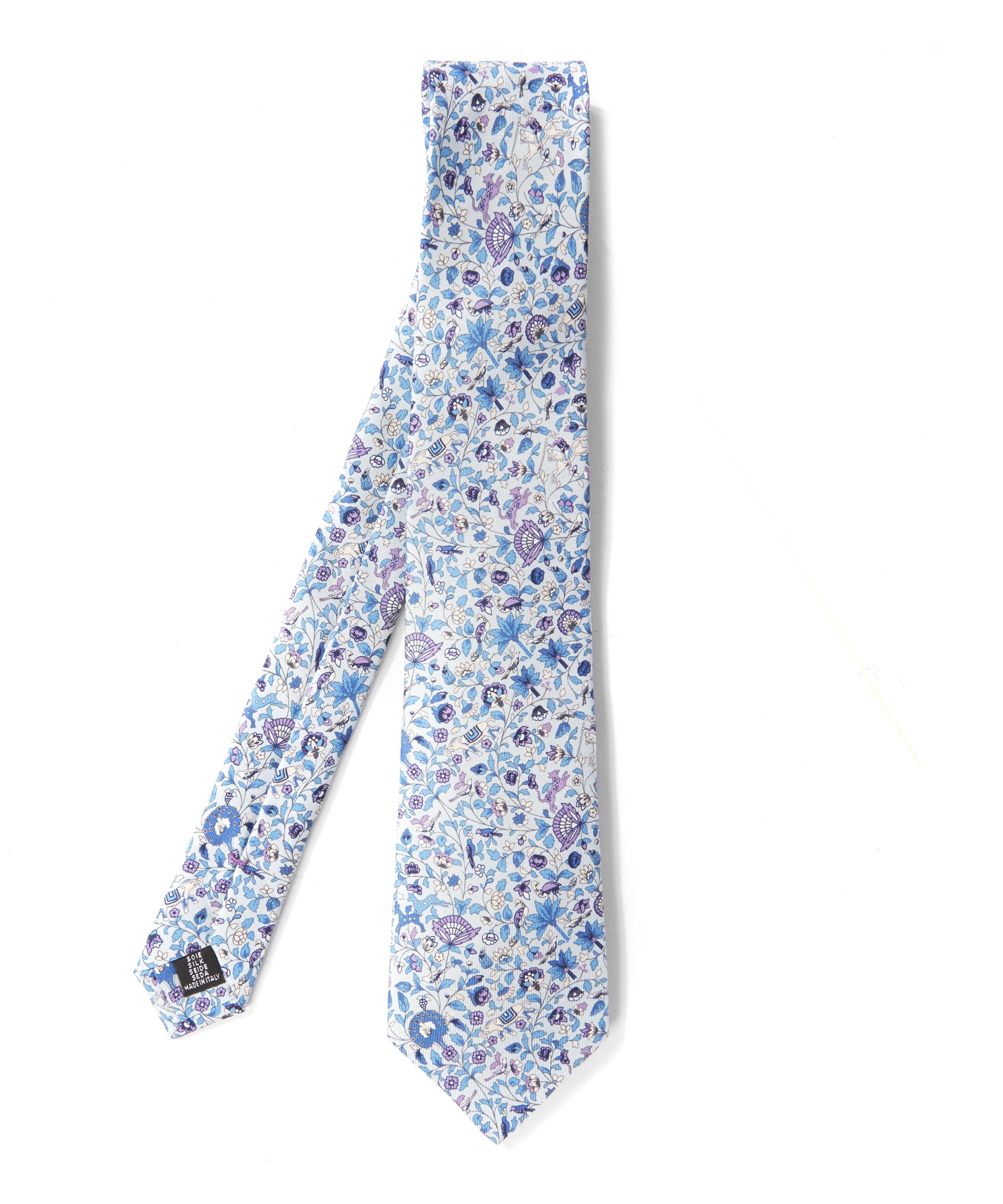 Liberty London Imran Silk Tie In Light Blue