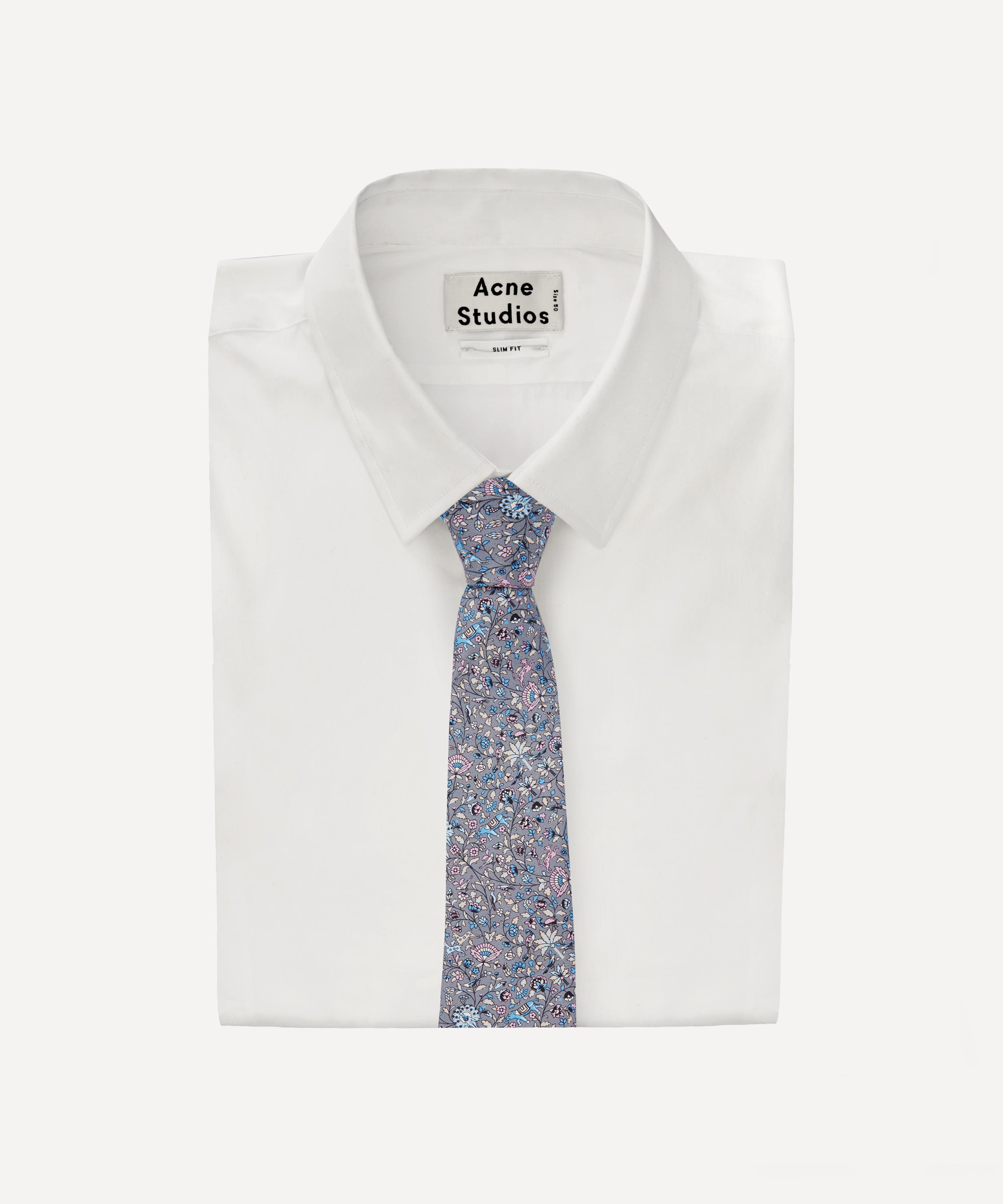 Liberty London Imran Silk Tie In Grey