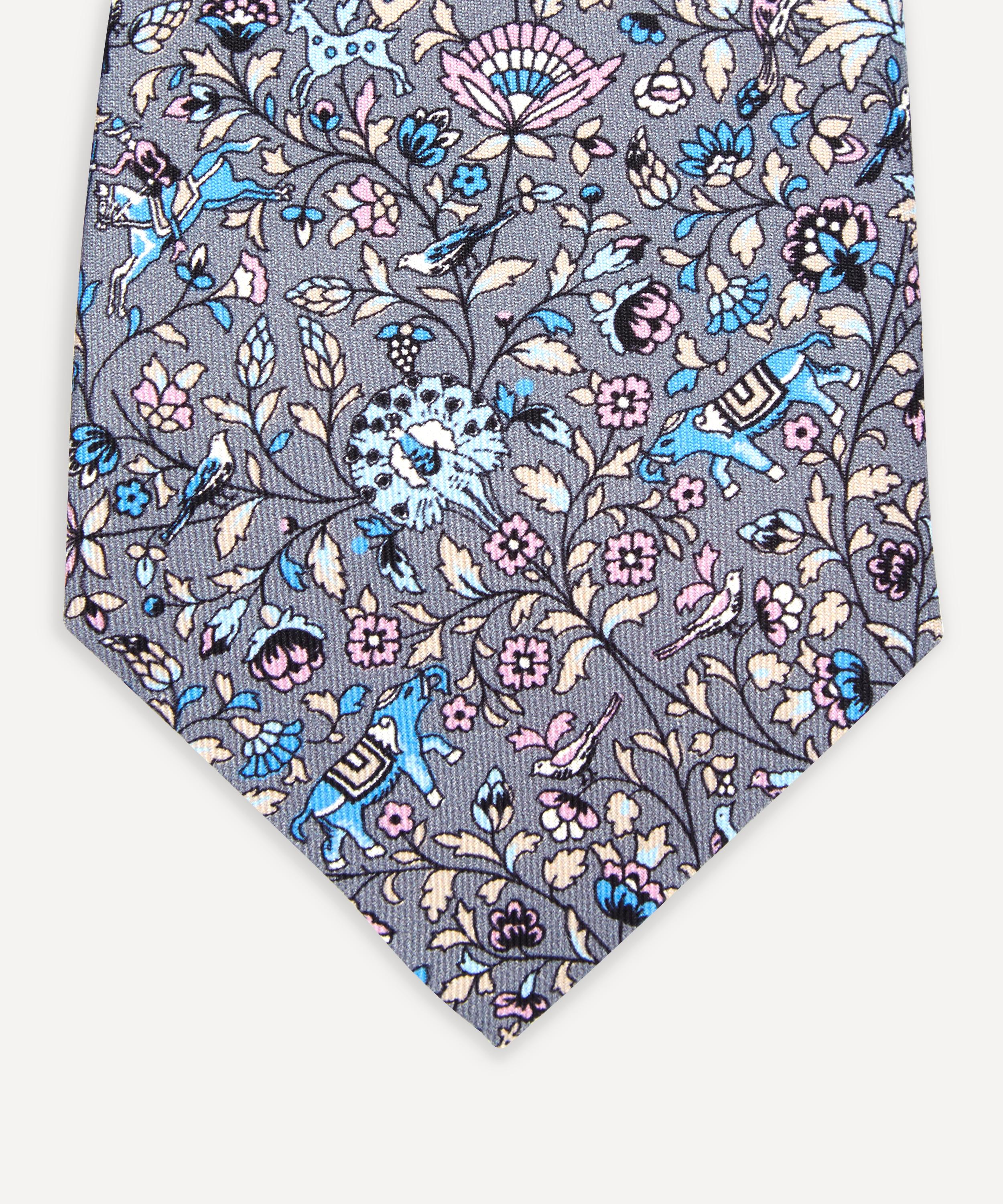 Liberty London Imran Silk Tie In Grey