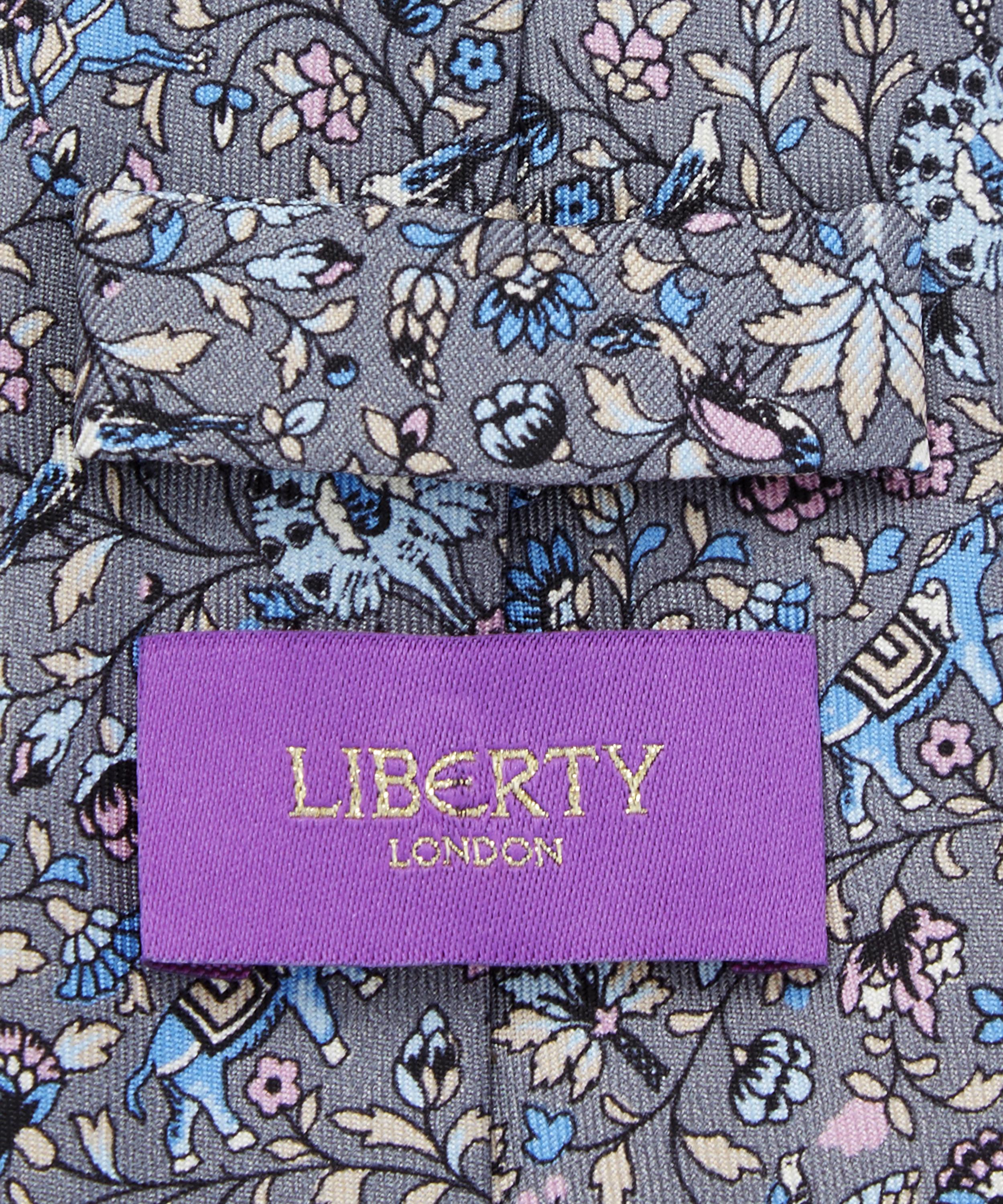 Liberty London Imran Silk Tie In Grey