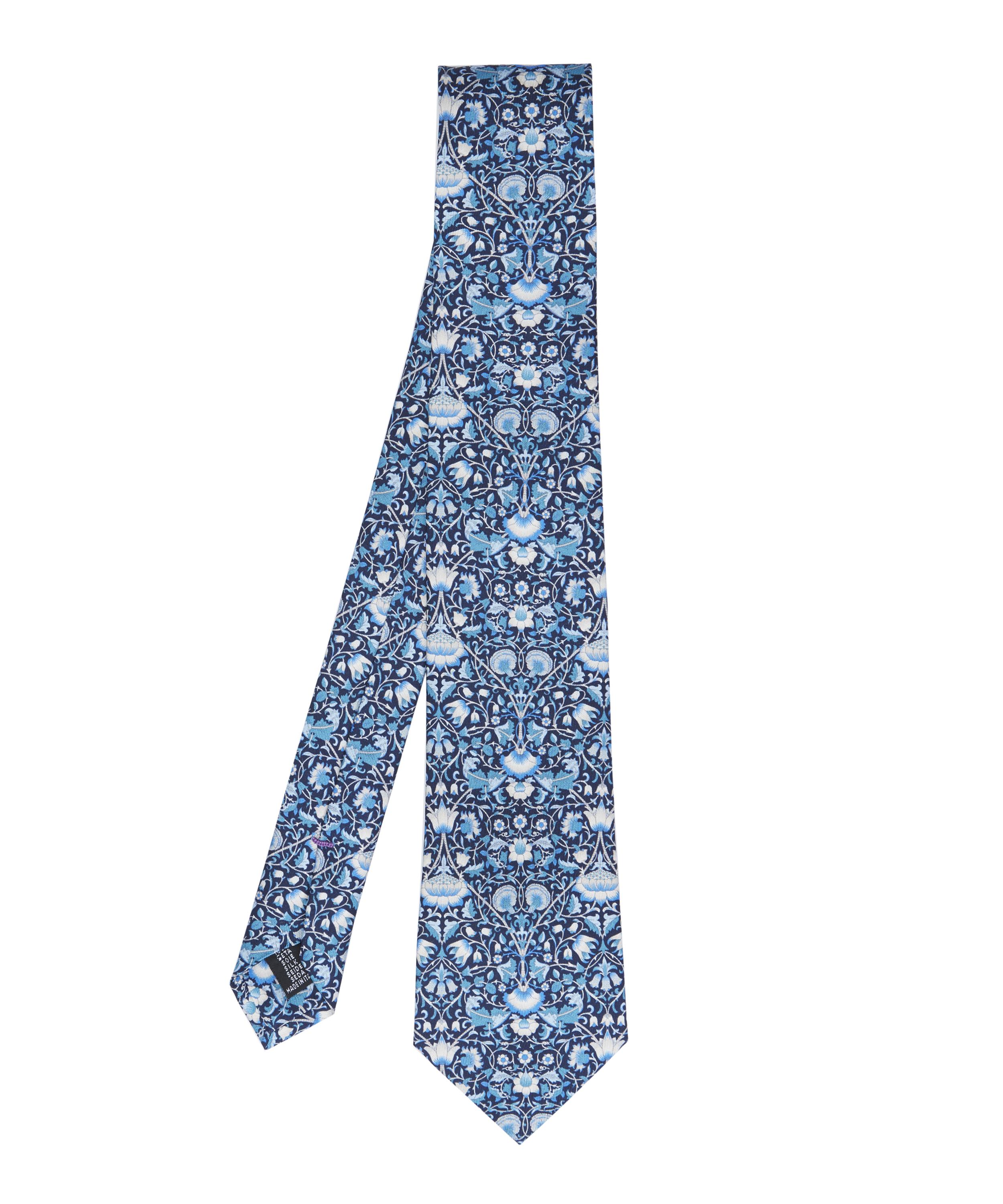 Liberty London Lodden Silk Tie In Navy Blue