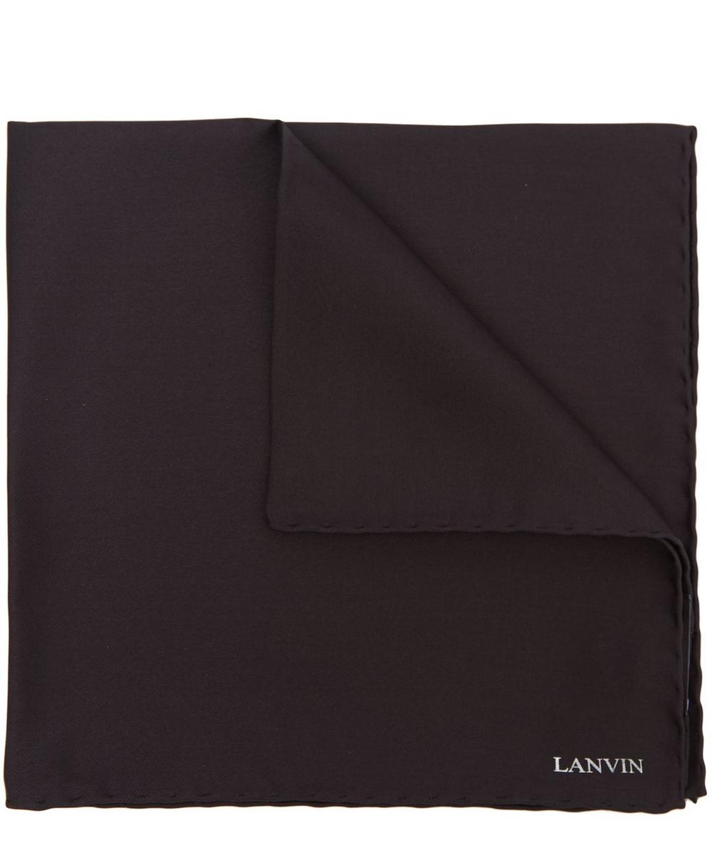 Lanvin Plain Silk Pocket Square