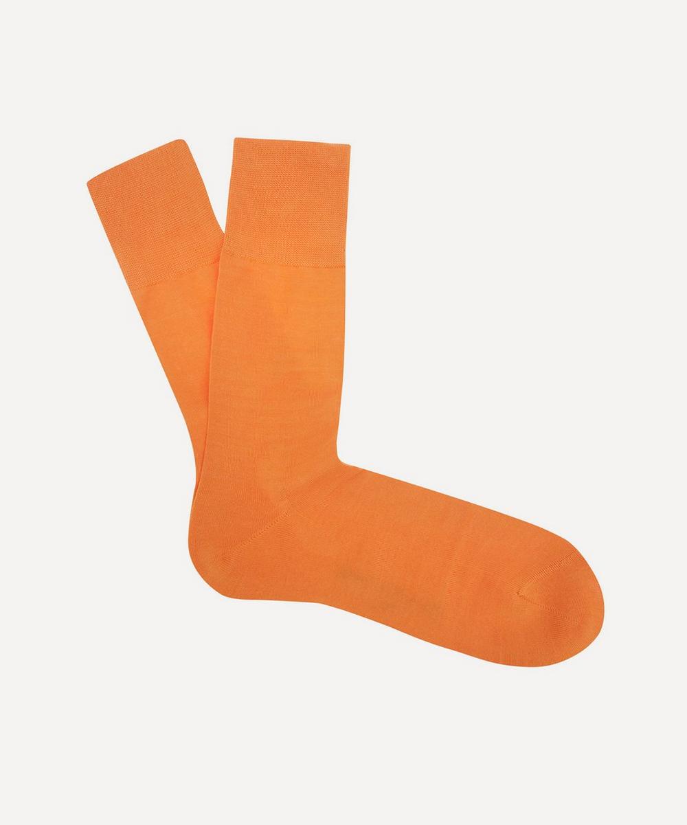 Falke Tiago Cotton-blend Socks In Orange