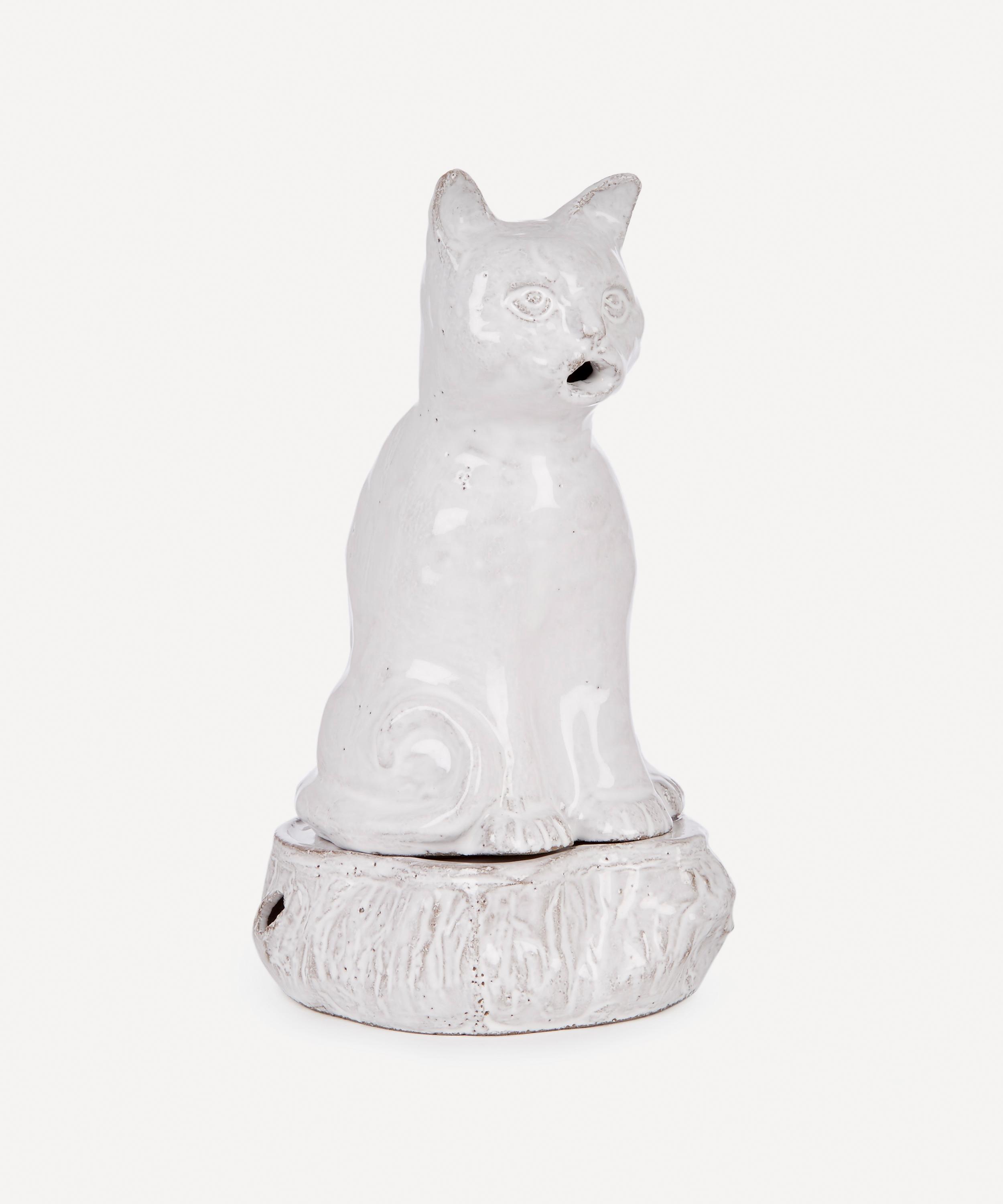 Setsuko Cat Glazed Terracotta Incense Holder