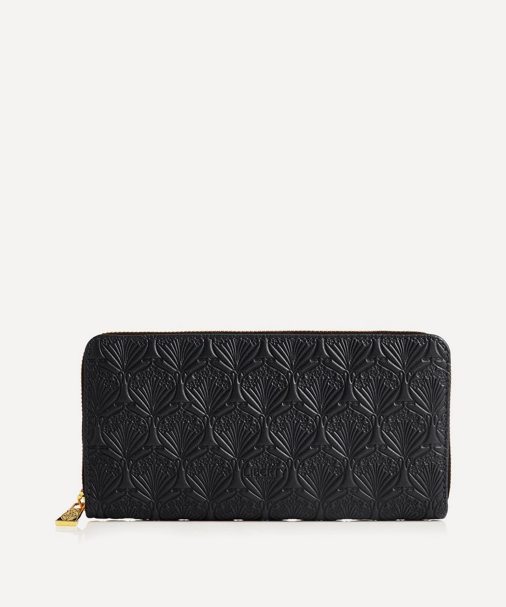 LIBERTY LONDON IPHIS EMBOSSED LEATHER LARGE ZIP AROUND WALLET,436943