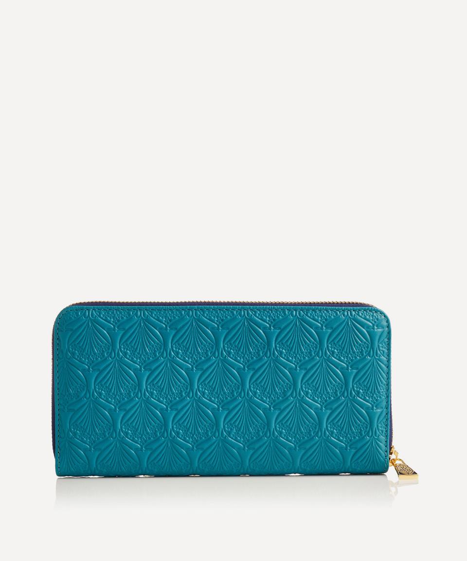 Large Zip Around Wallet in Iphis Embossed Leather | Liberty London