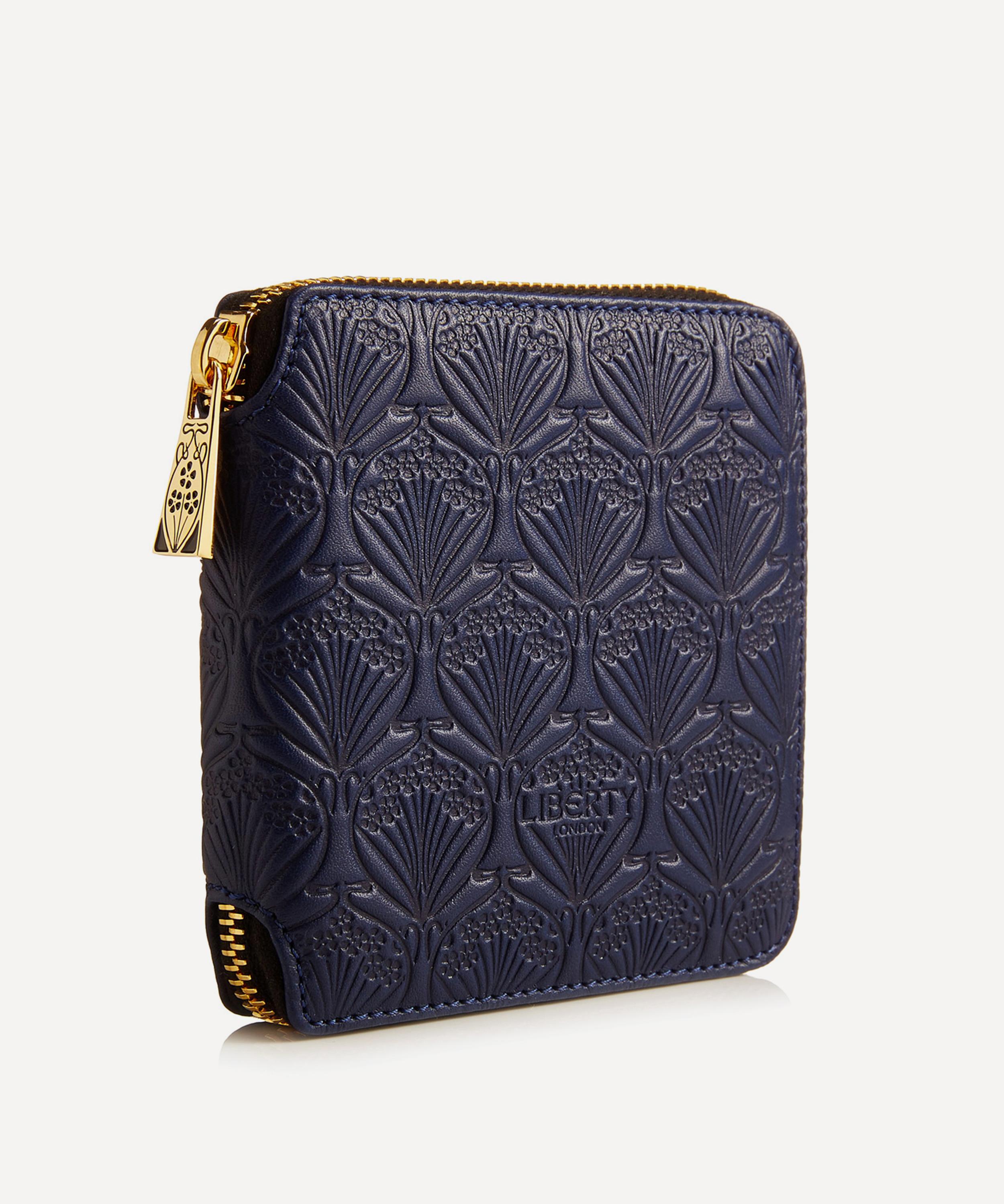 LIBERTY LONDON LIBERTY WOMEN'S SMALL ZIP AROUND WALLET IN IPHIS EMBOSSED LEATHER 436945
