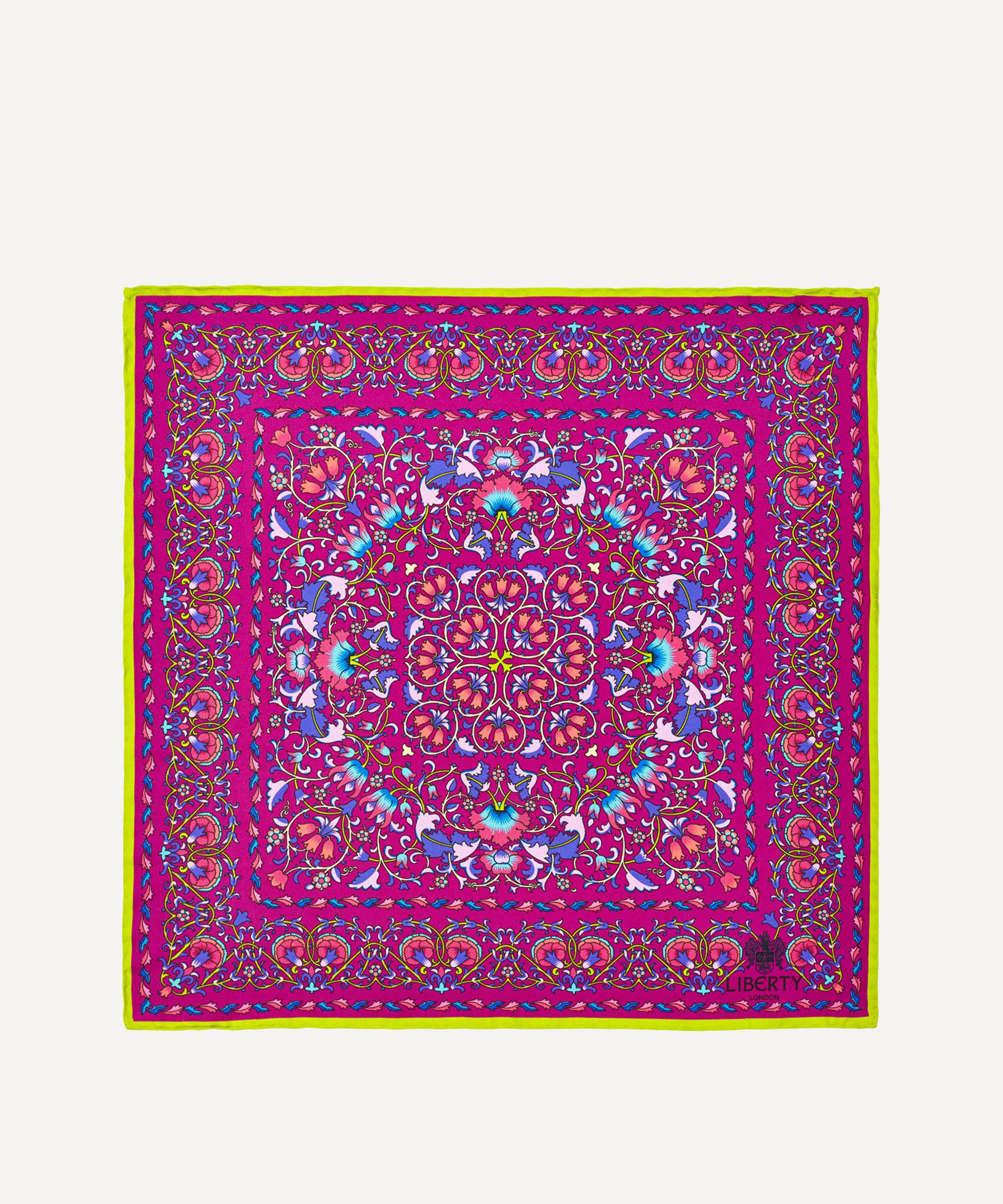 Liberty London Lodden 45 X 45 Silk Neckerchief In Lodden Aubergine