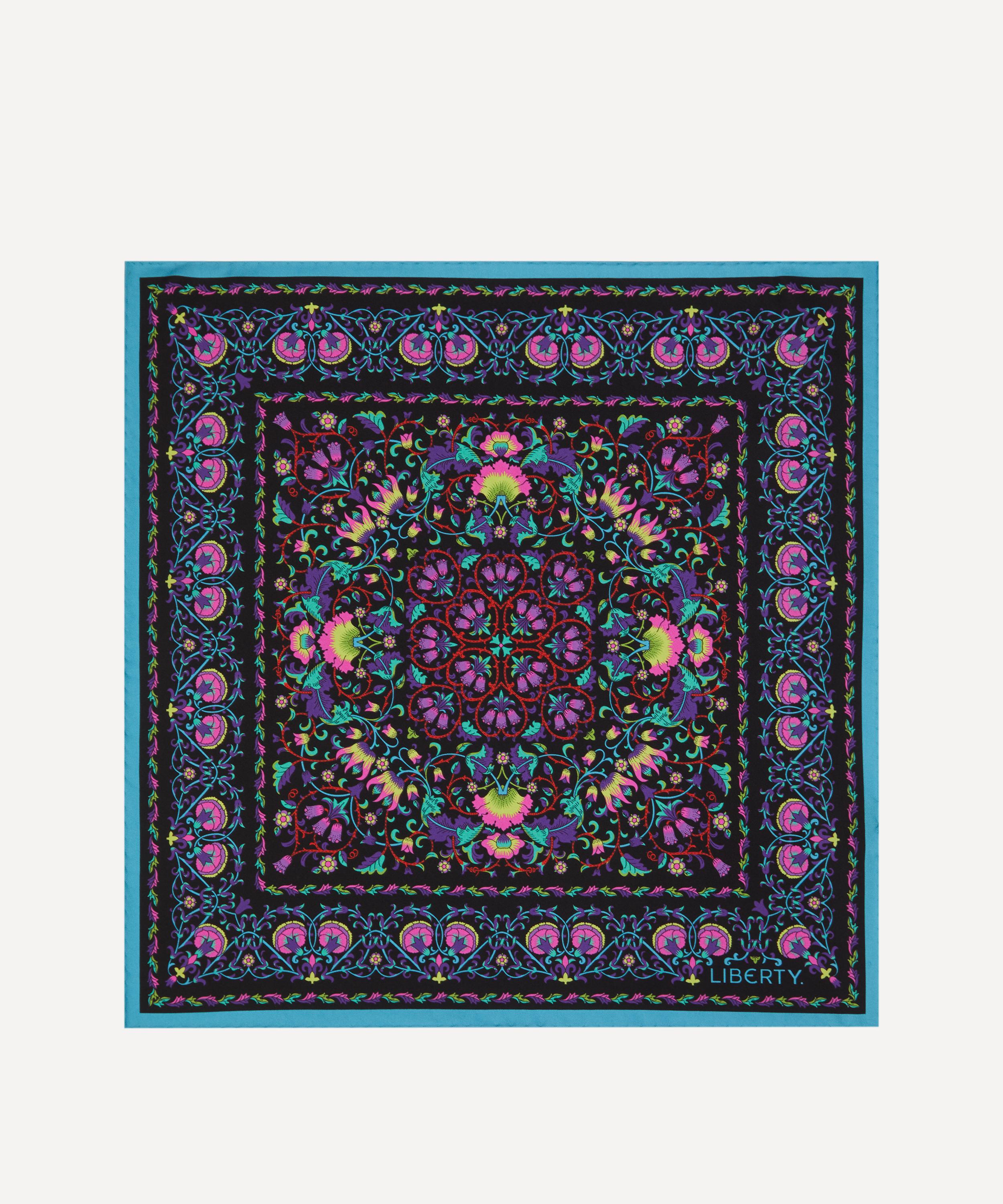 Liberty London Lodden 45 X 45 Silk Neckerchief In Lodden Black