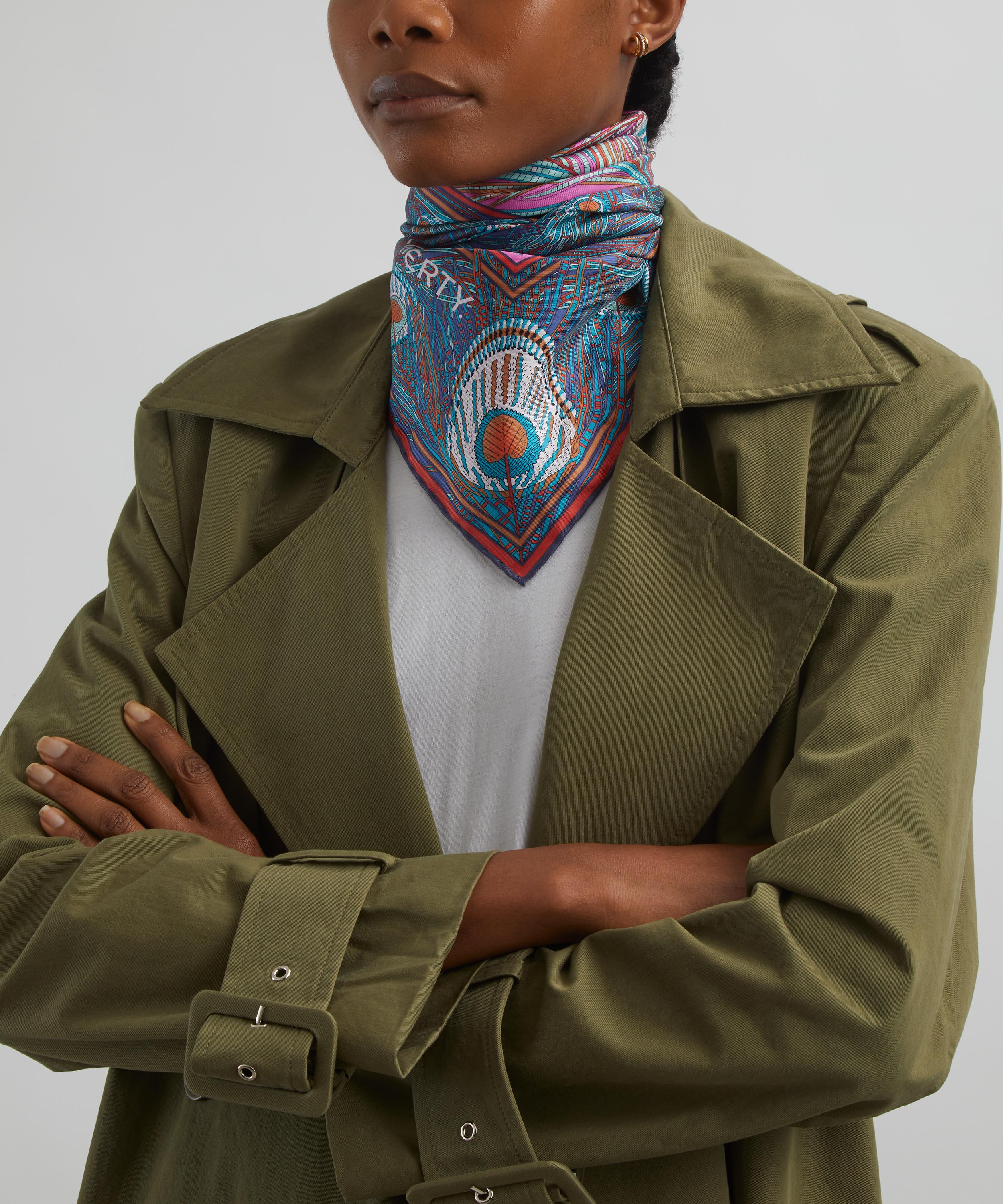 Liberty London Hera 90 X 90 Silk Twill Scarf In Hera Pink