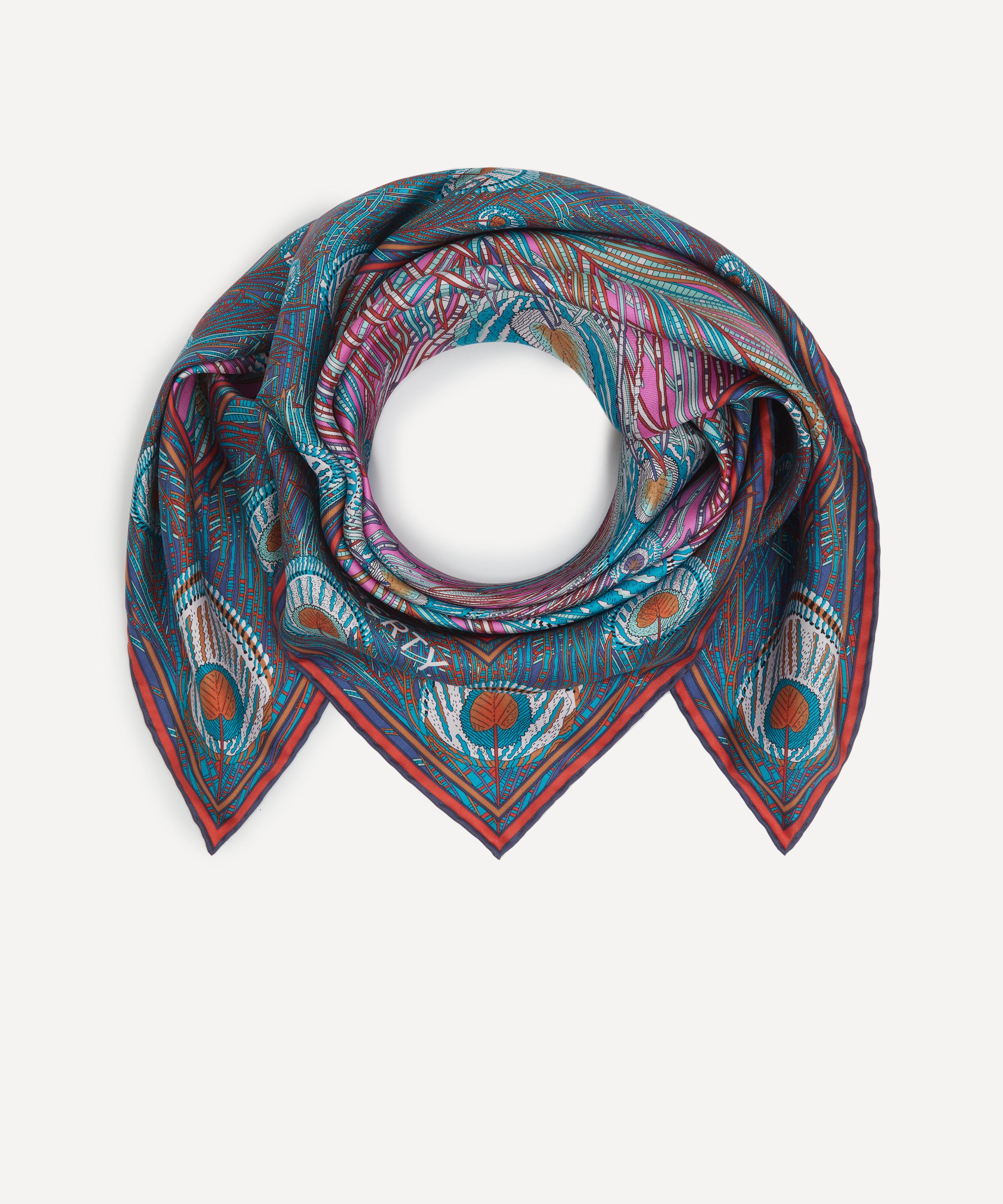 Liberty London Hera 90 X 90 Silk Twill Scarf In Hera Pink