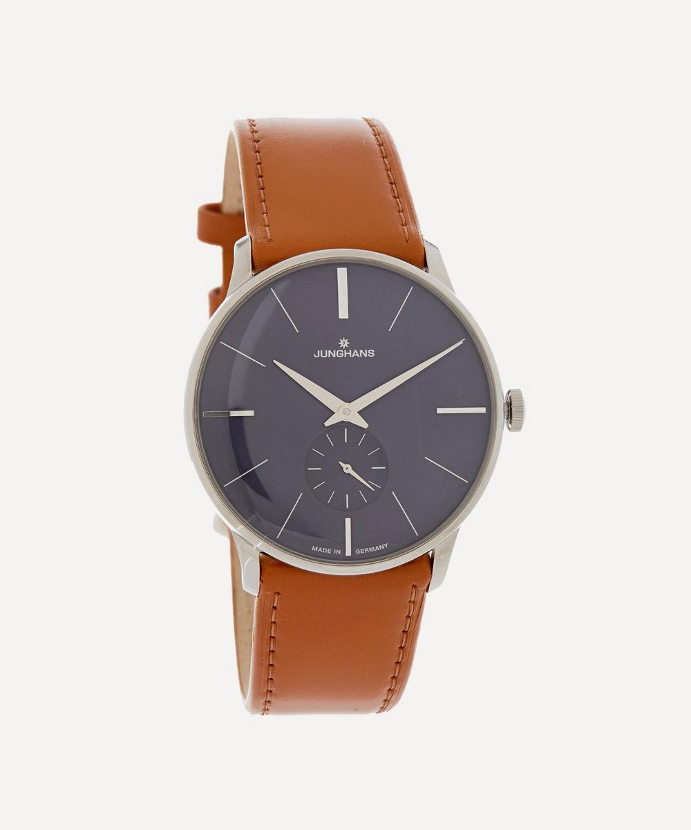 Junghans Meister Chronoscope Leather Strap Watch In Brown