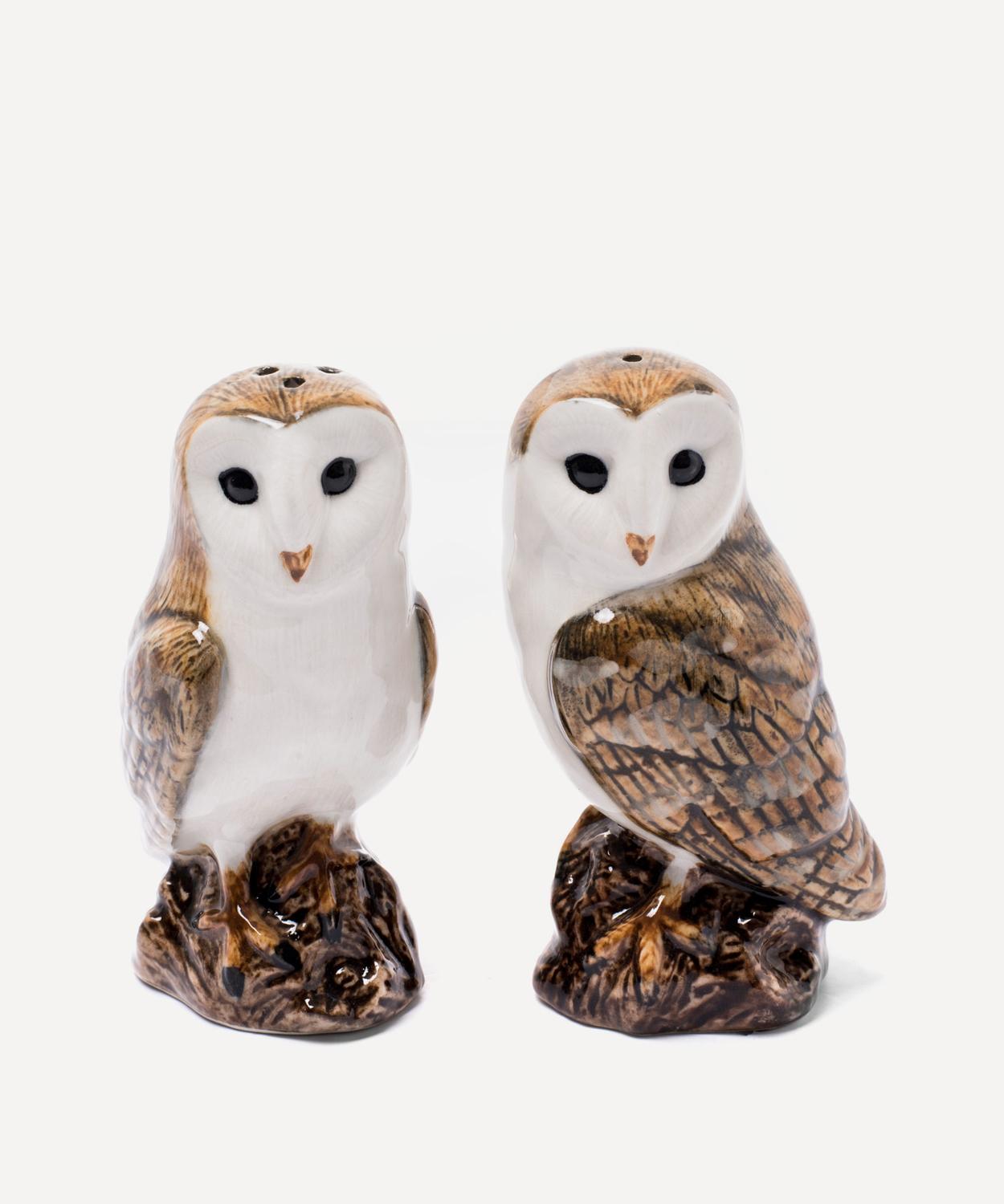 Barn Owl Stoneware Salt and Pepper Shakers Liberty London