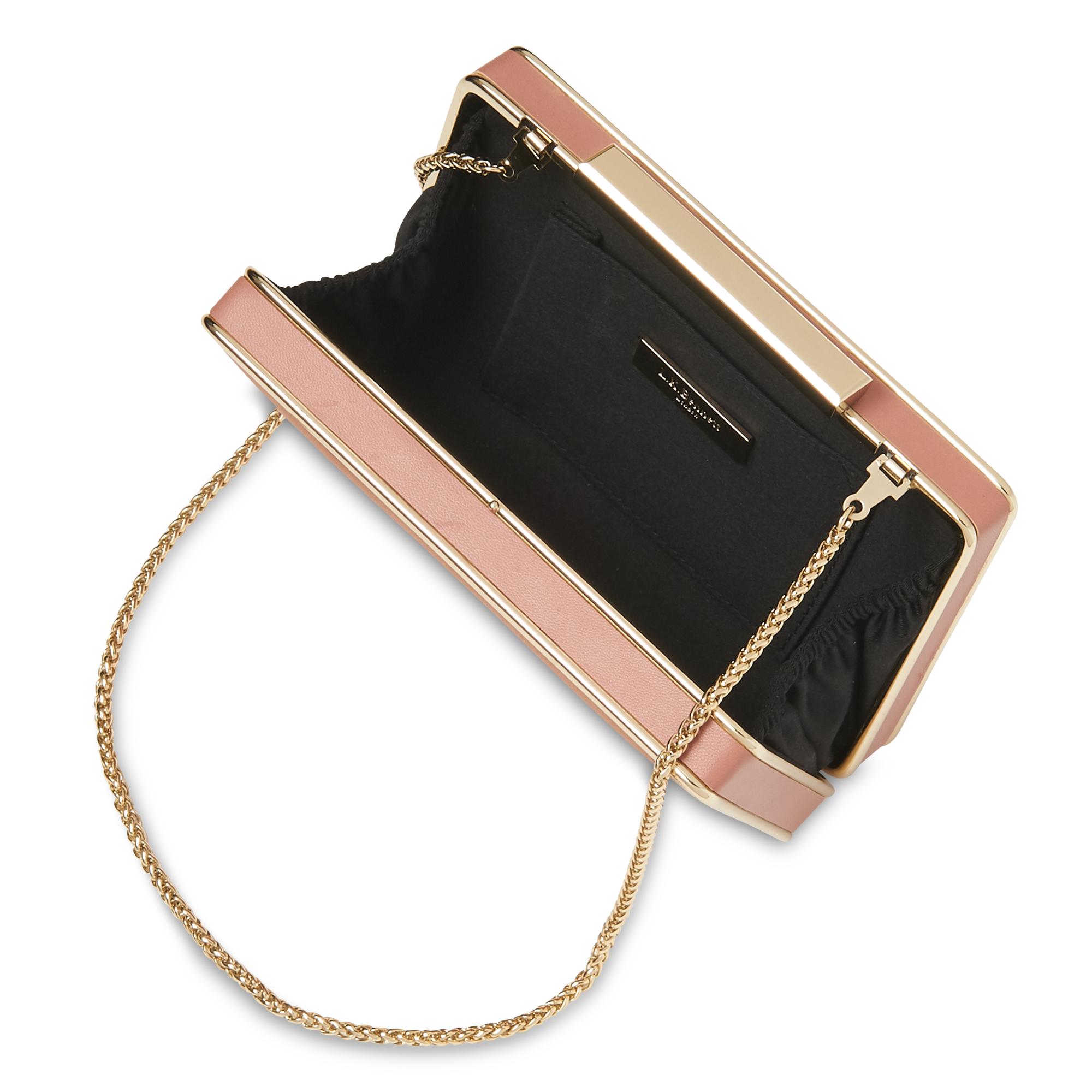 lk bennett gold clutch bag