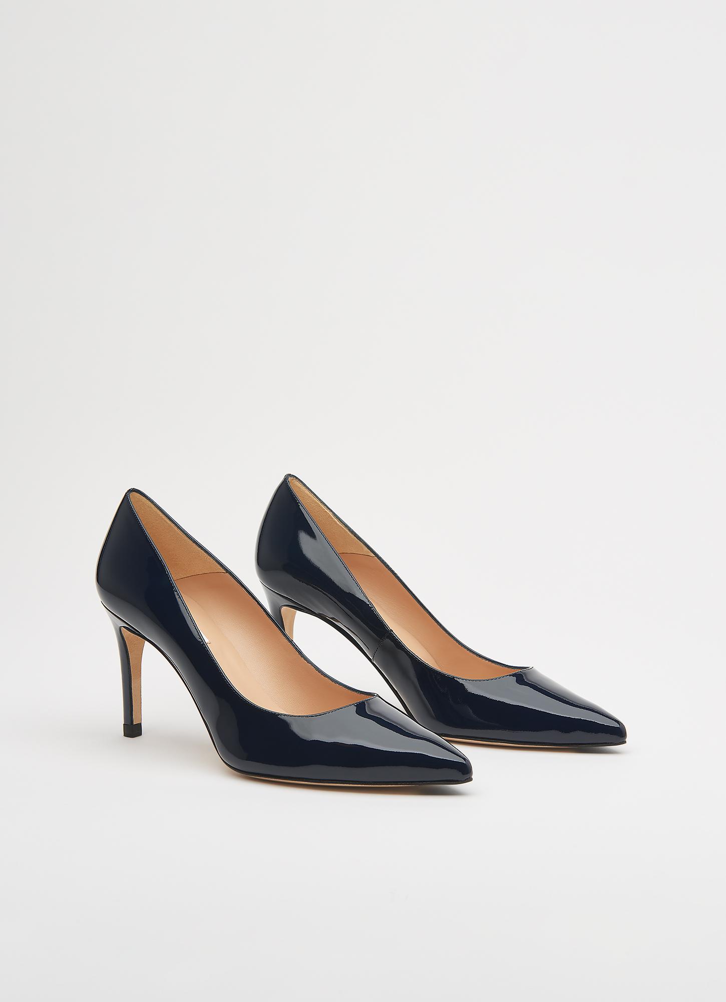 lk bennett navy patent shoes