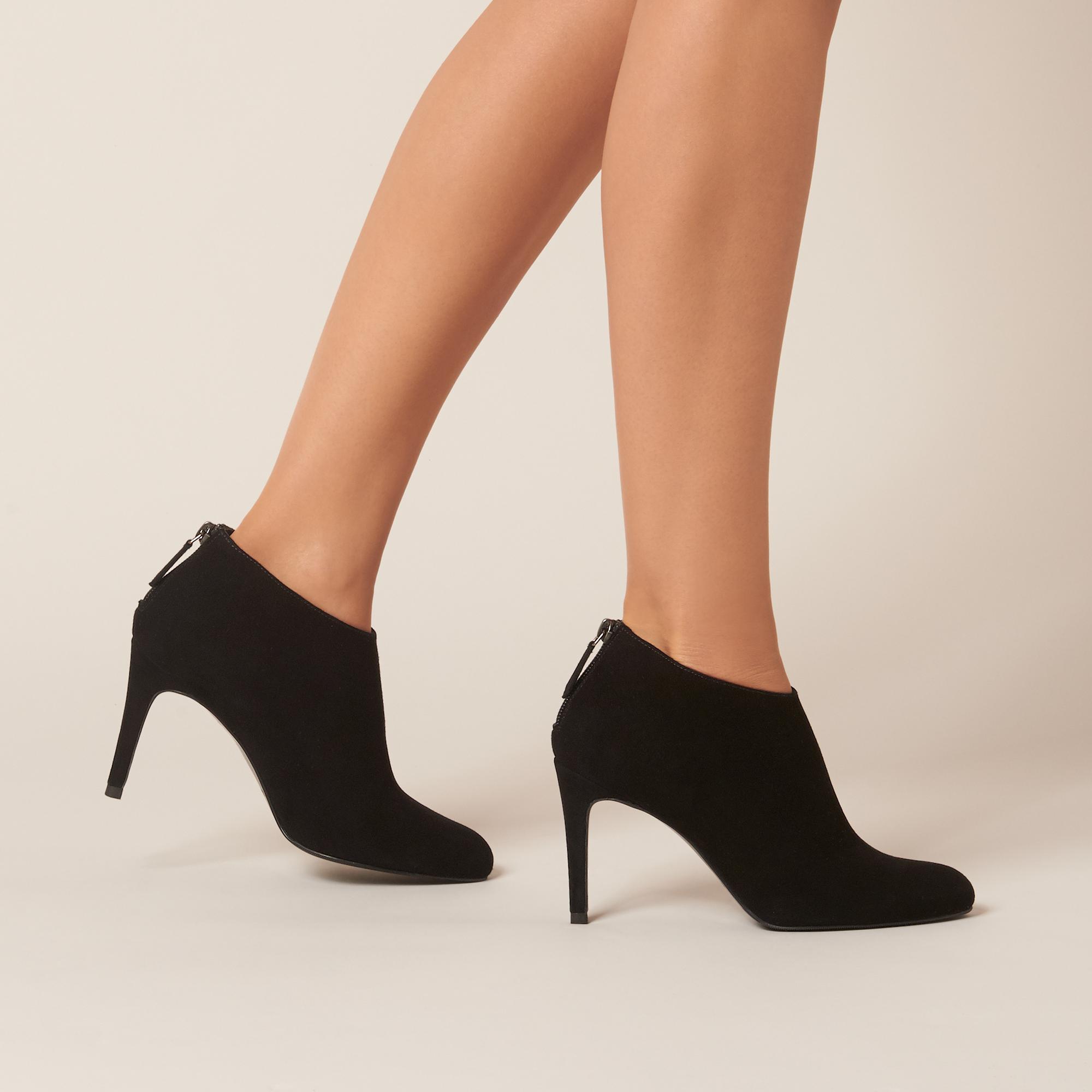 Emily Black Suede Ankle Boots Shoes L K Bennett