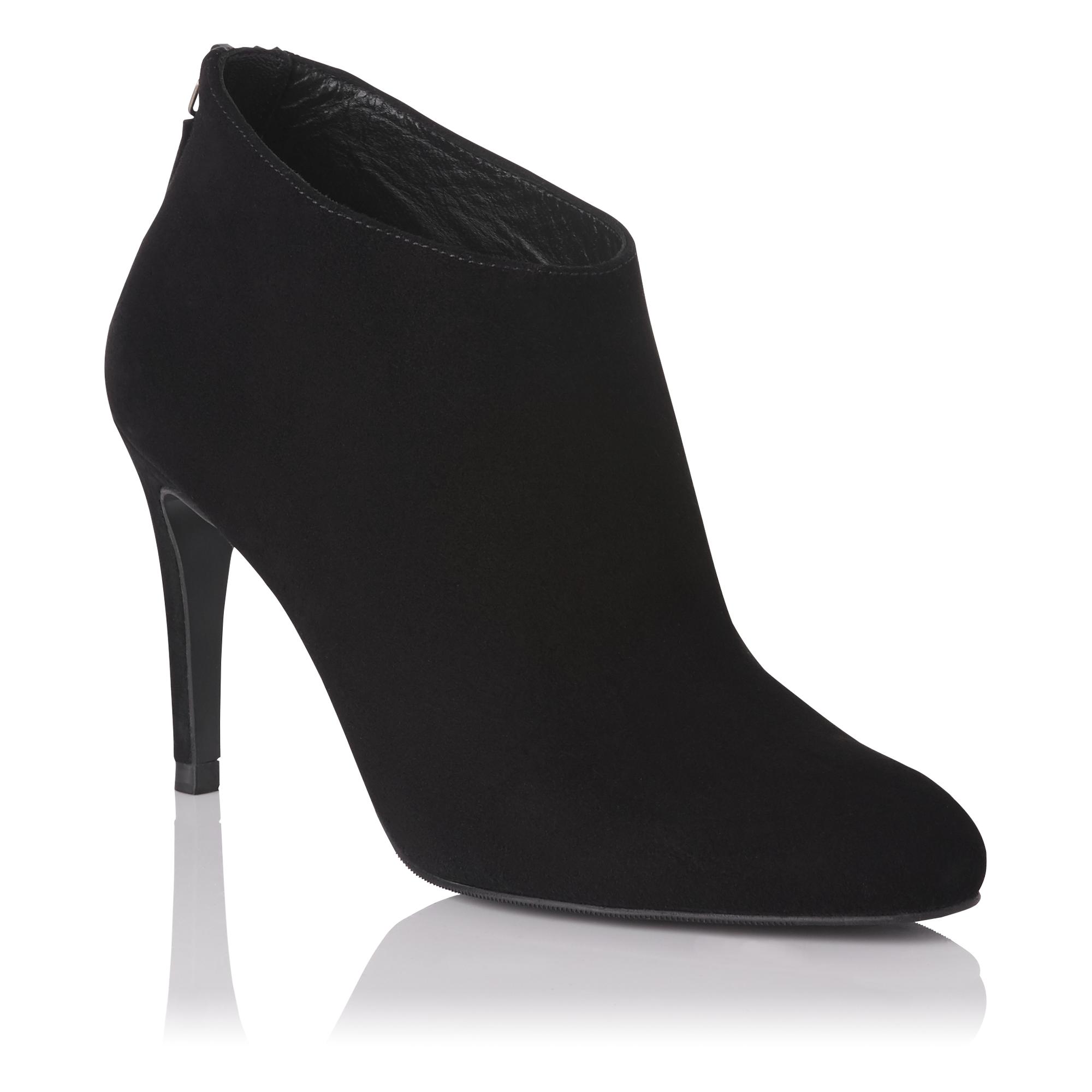 emily black suede ankle boots