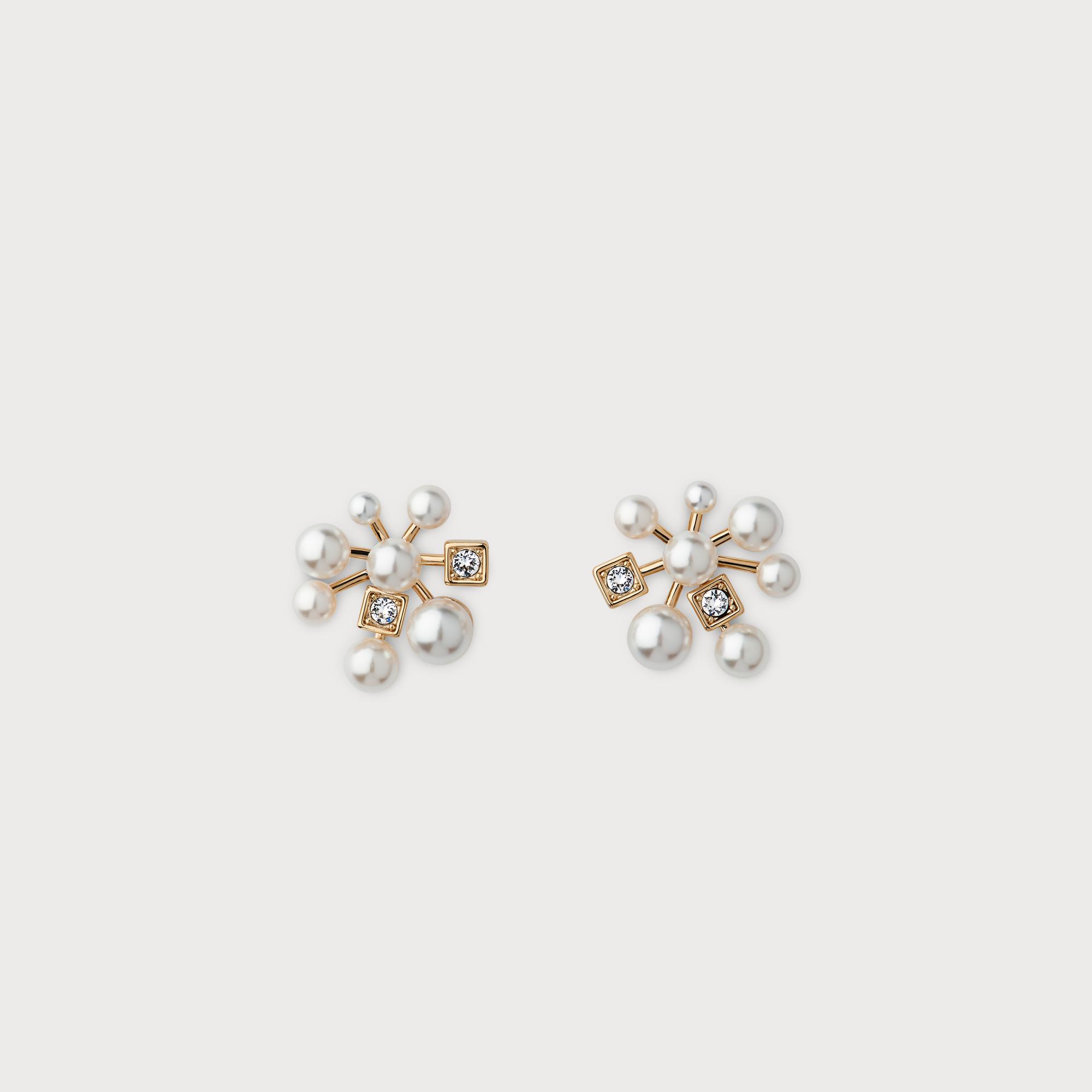 Carolina White Gold Crystal Earrings