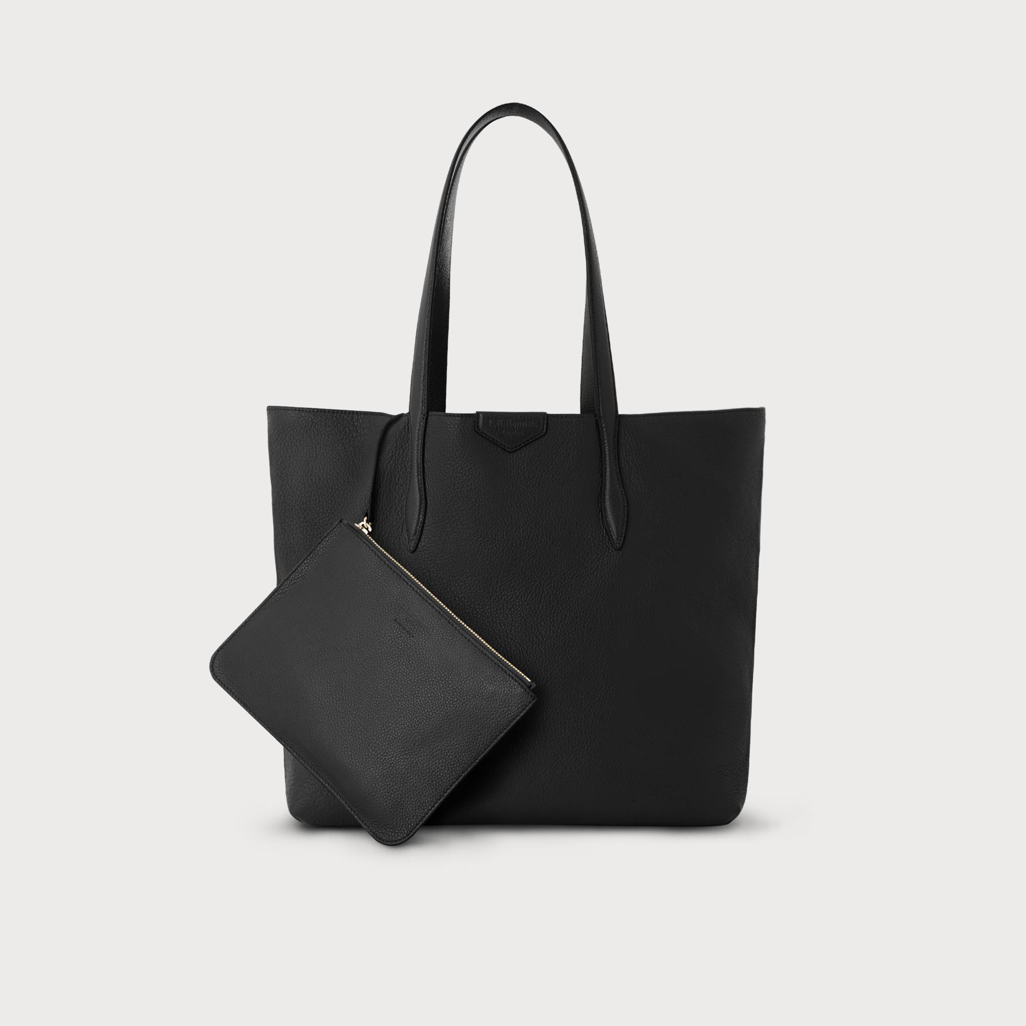 Peggy Black Italian Leather Tote Bag