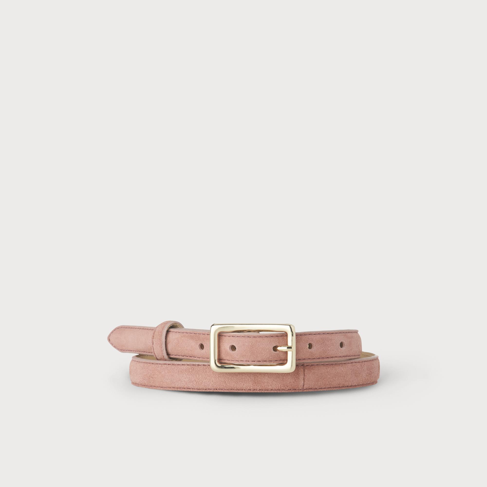 Glenda Pink Suede Belt
