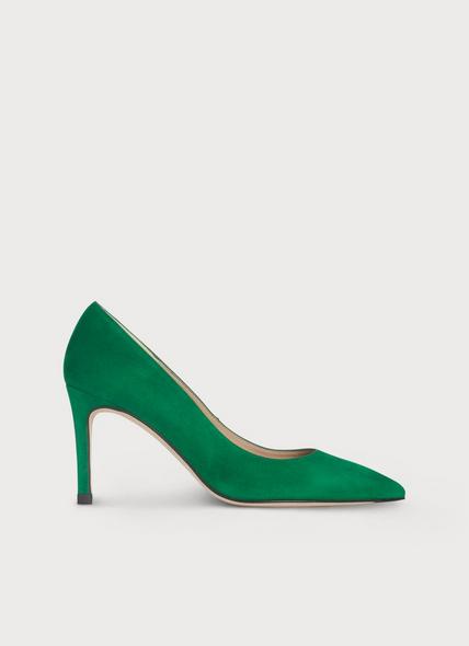 Floret Green Suede Pointed Toe Courts