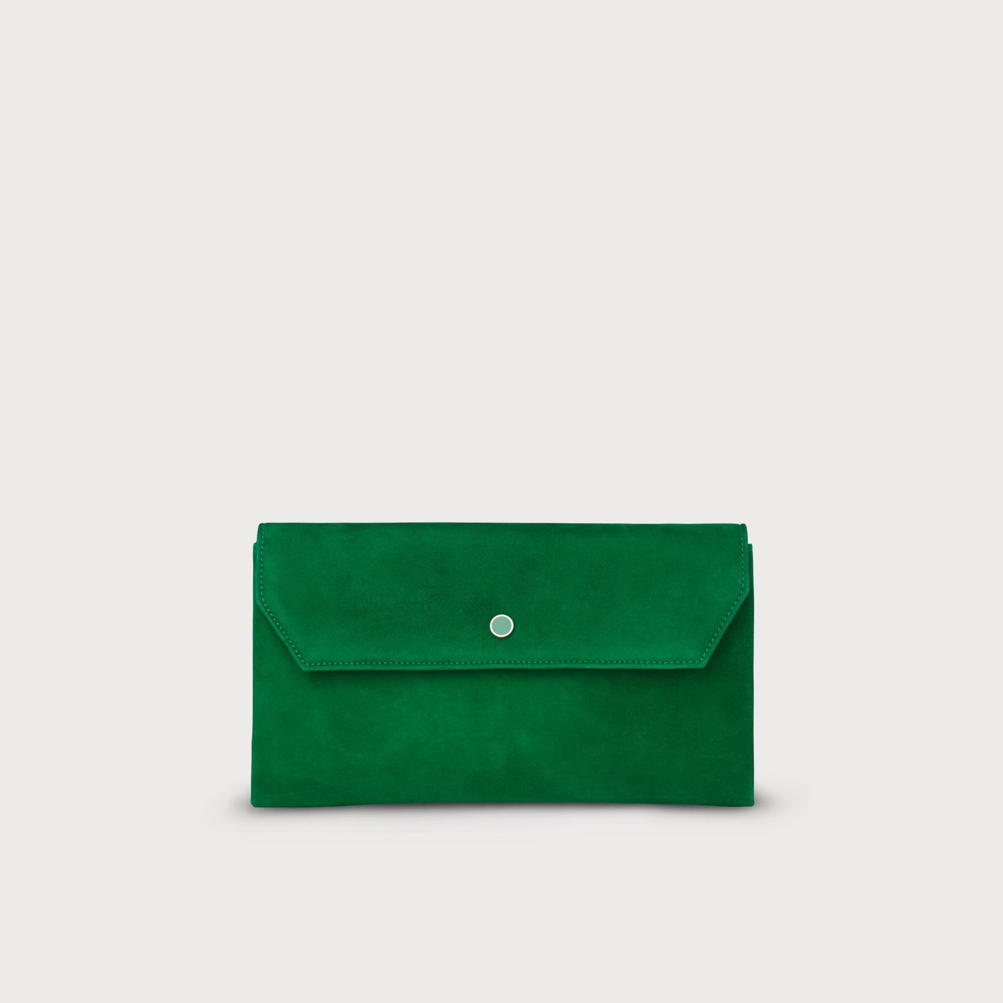 Dora Dark Pink Suede Clutch