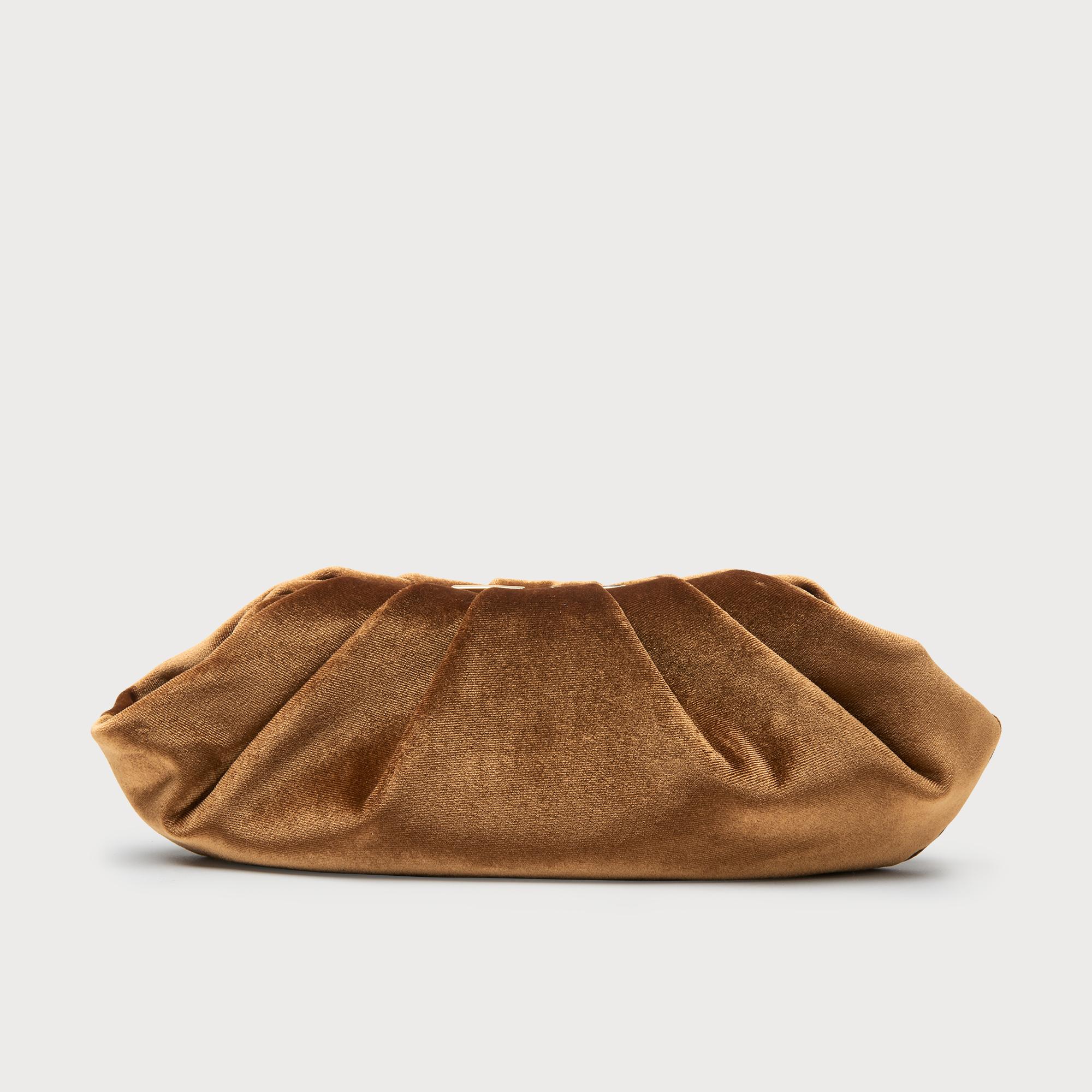 Felicity Bronze Velvet Clutch Bag