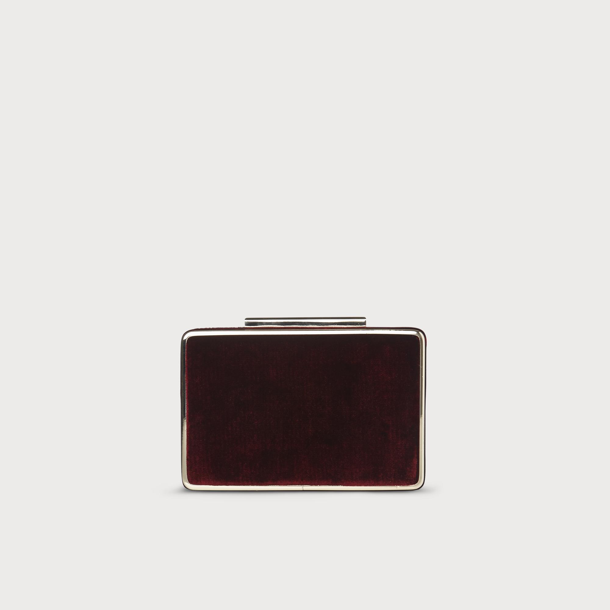 Nina Wine Velvet Clutch Bag