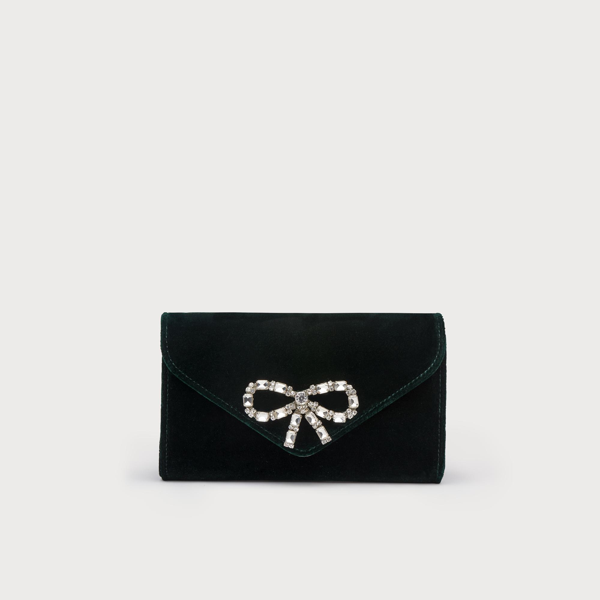 Sissi Green Velvet Clutch