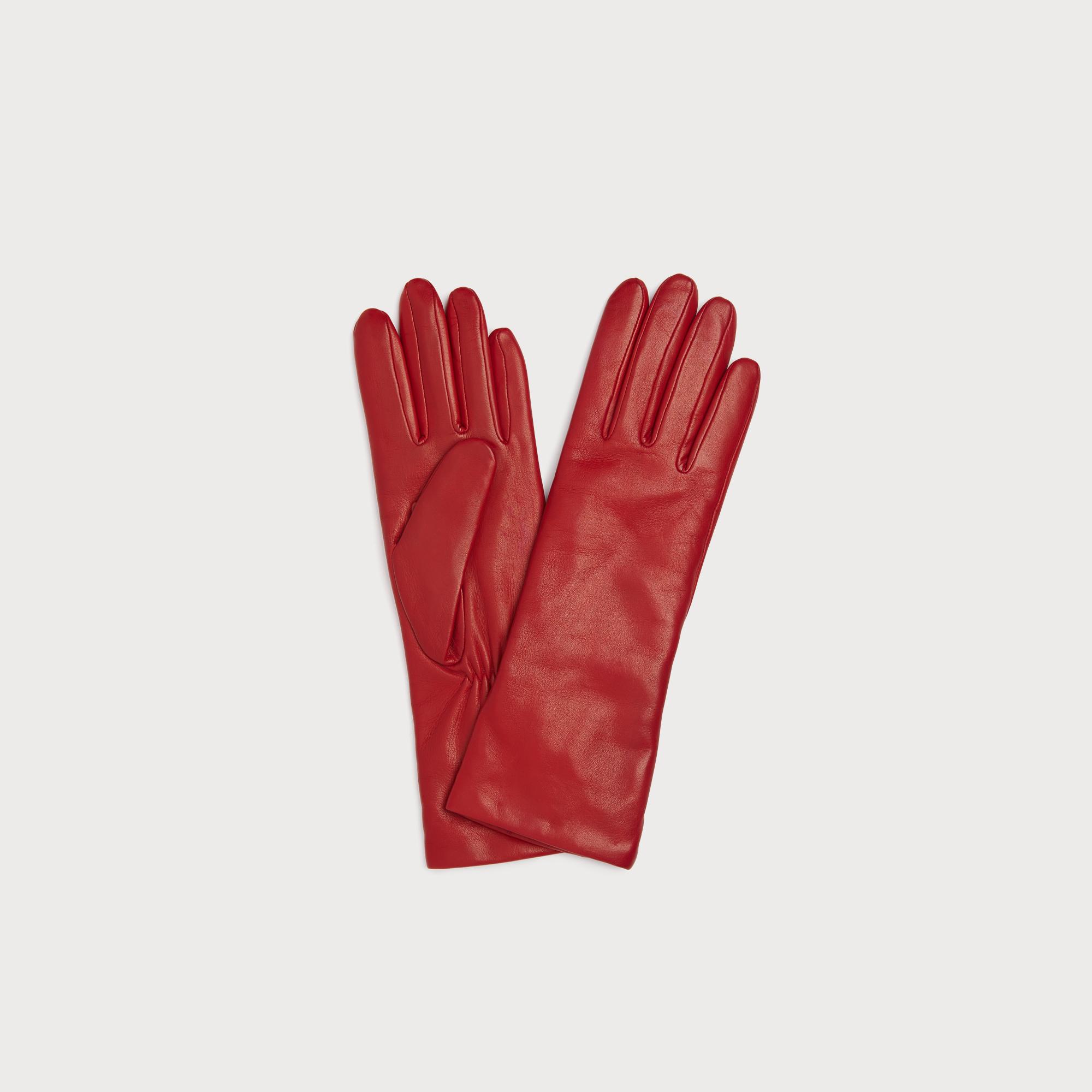 Ysabeau Red Leather Gloves