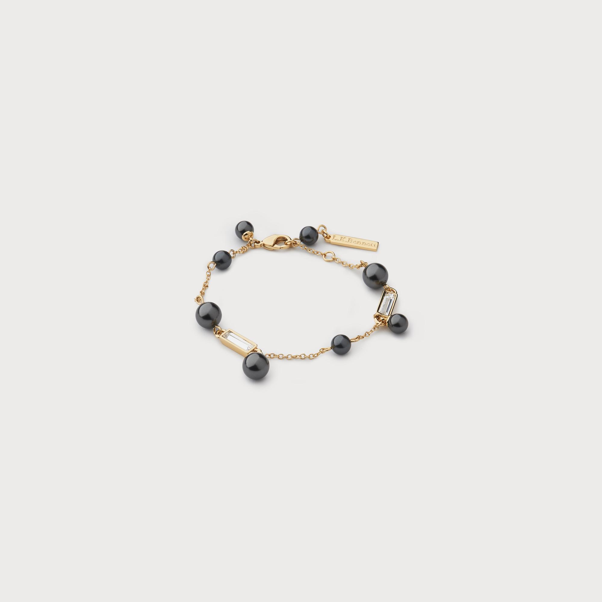 Carrie Grey Pearl Bracelet