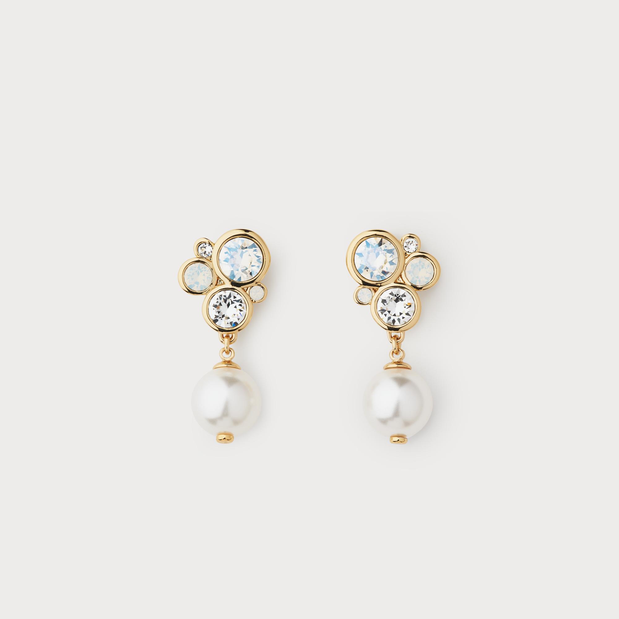 Paola White Pearl Drop Earrings