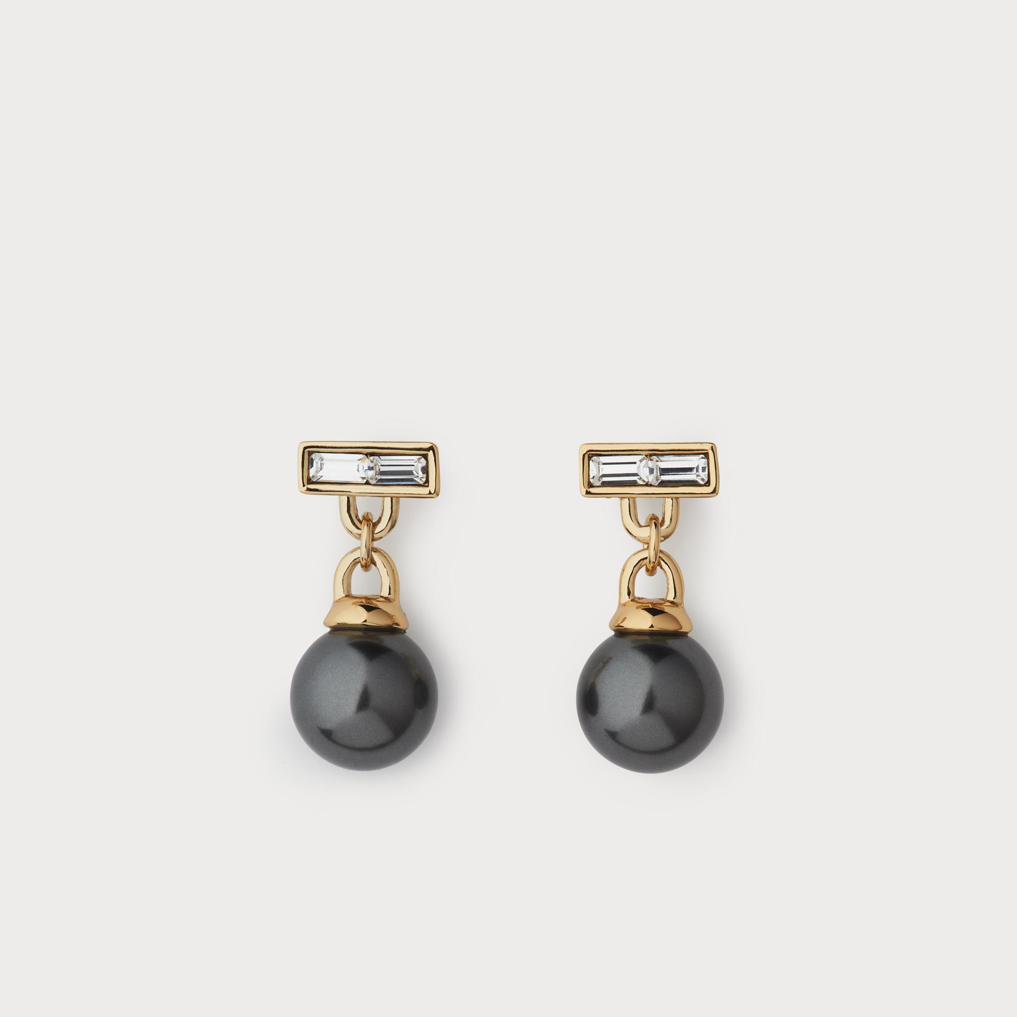 Priscilla Grey Pearl Drop Earrings