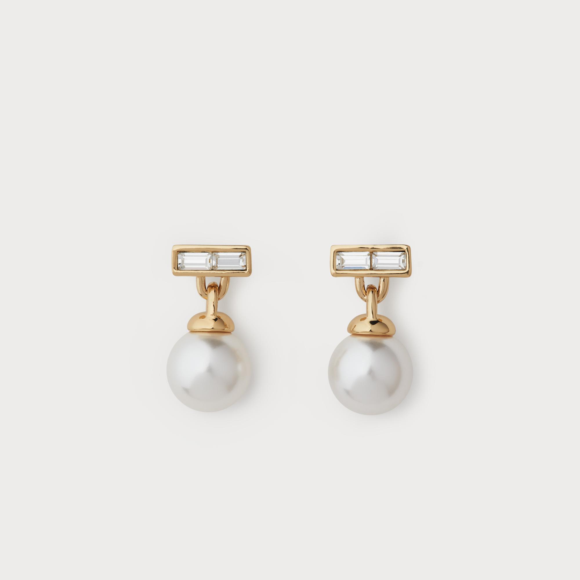 Priscilla White Pearl Drop Earrings