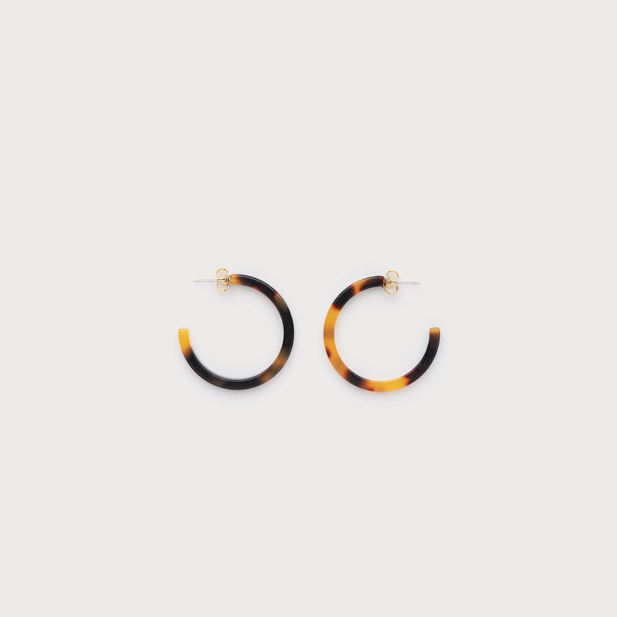 Janine Tortoiseshell Hoop Earrings