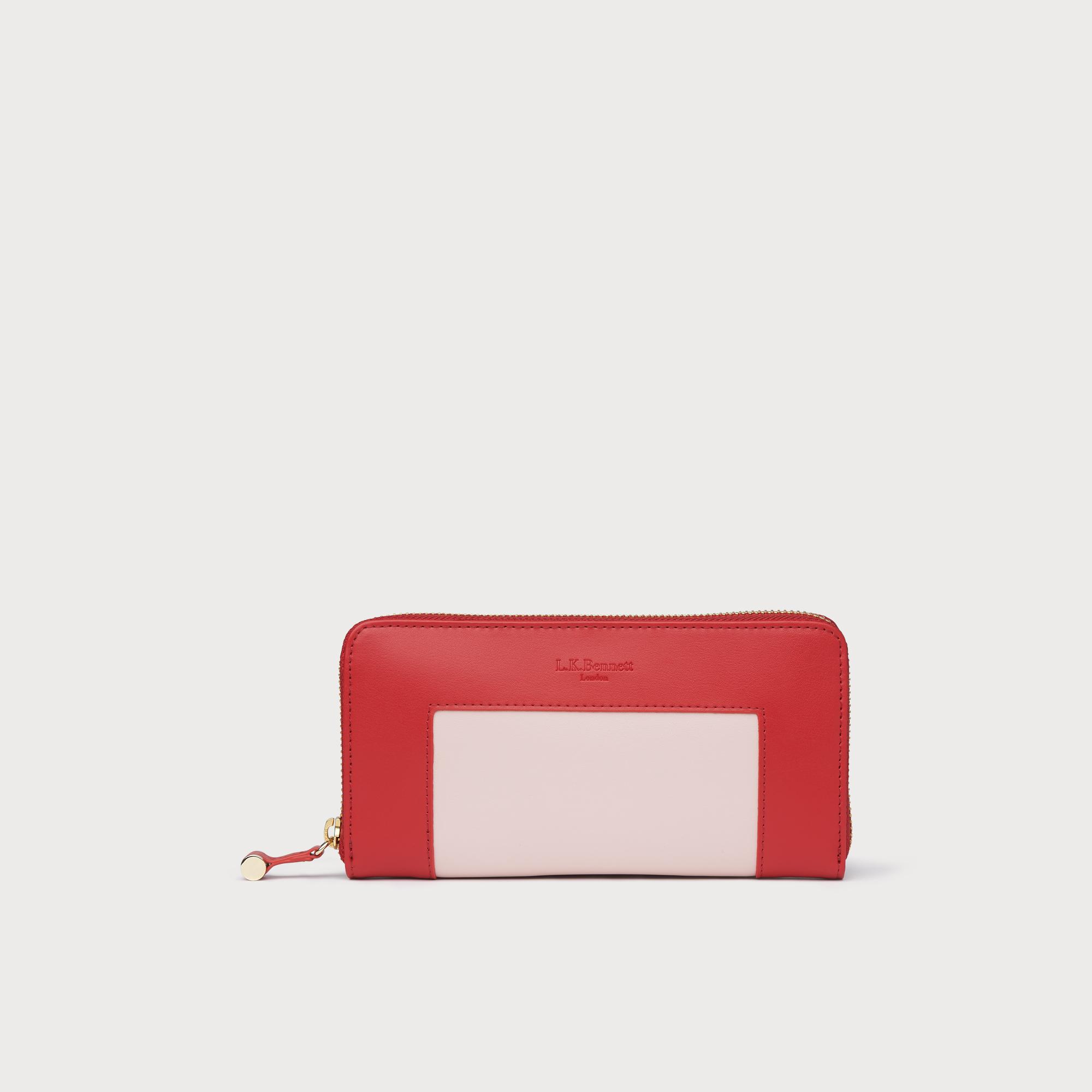 Kenza Red Pink Leather Purse