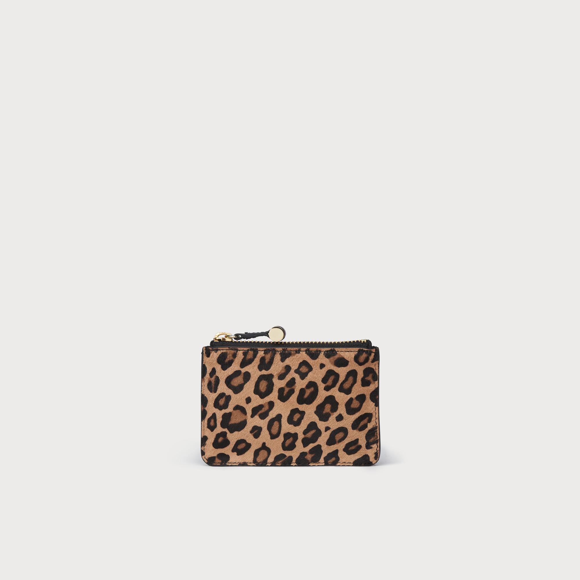 Poppy Leopard Print Calf Hair Purse