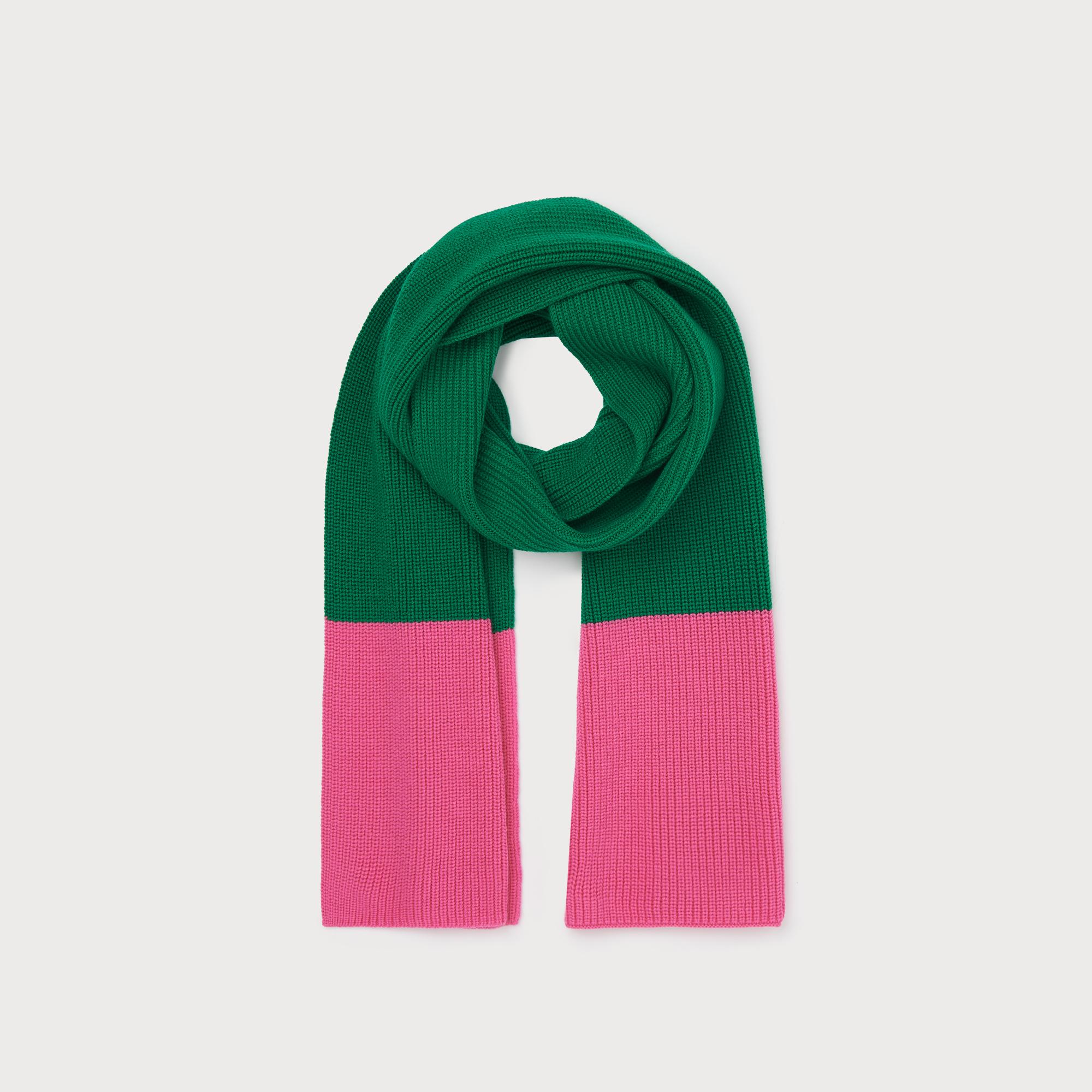 Justina Green Merino Wool Scarf